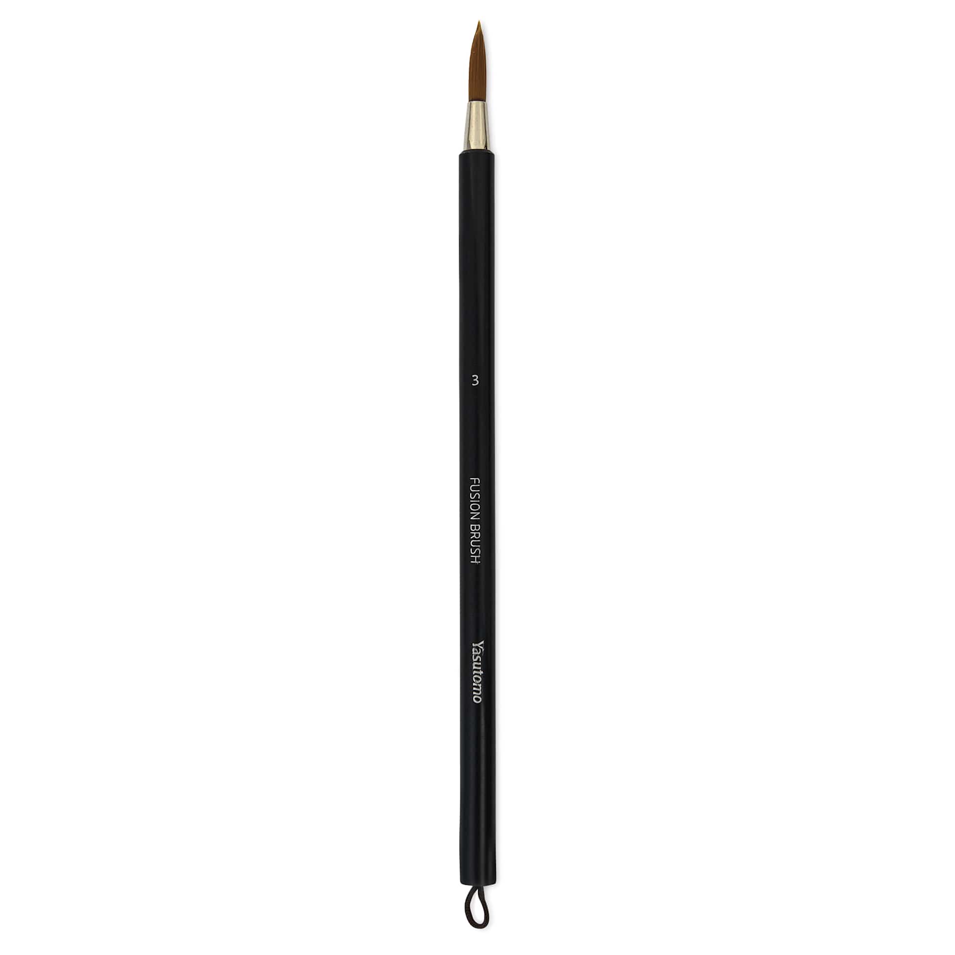 Yasutomo Fusion Synthetic Brush - Round, Short Handle, Size 3