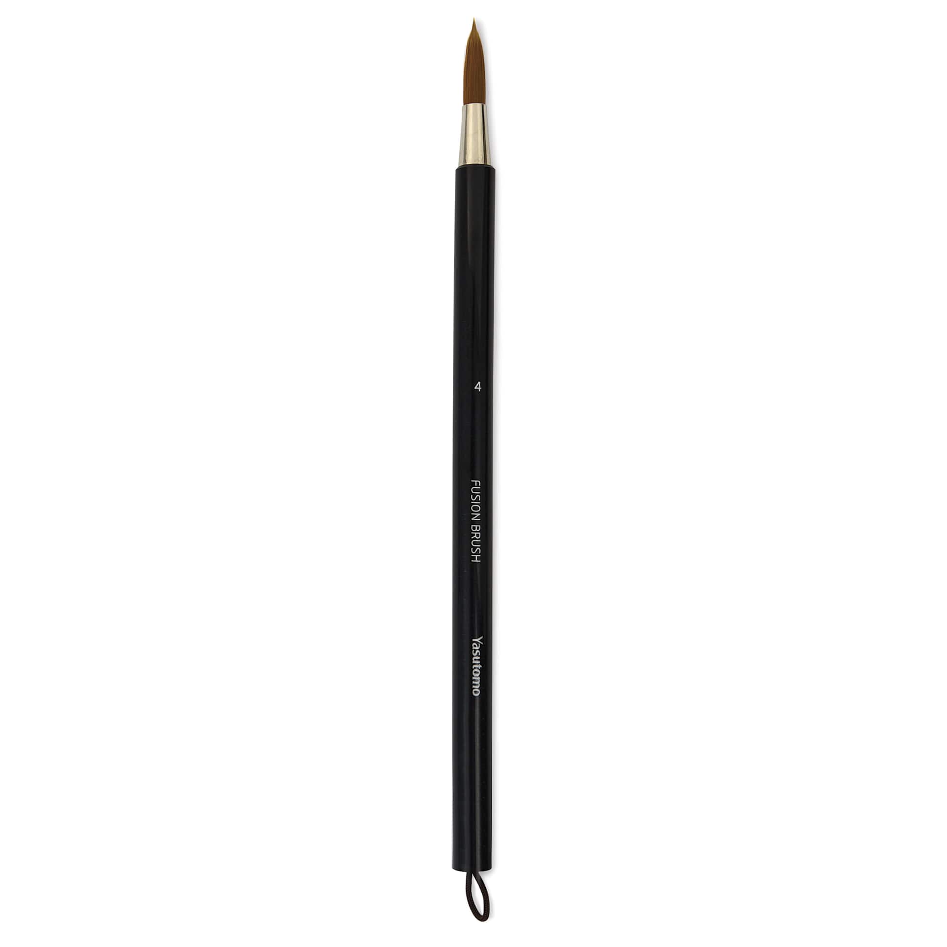 Yasutomo Fusion Synthetic Brush - Round, Short Handle, Size 4