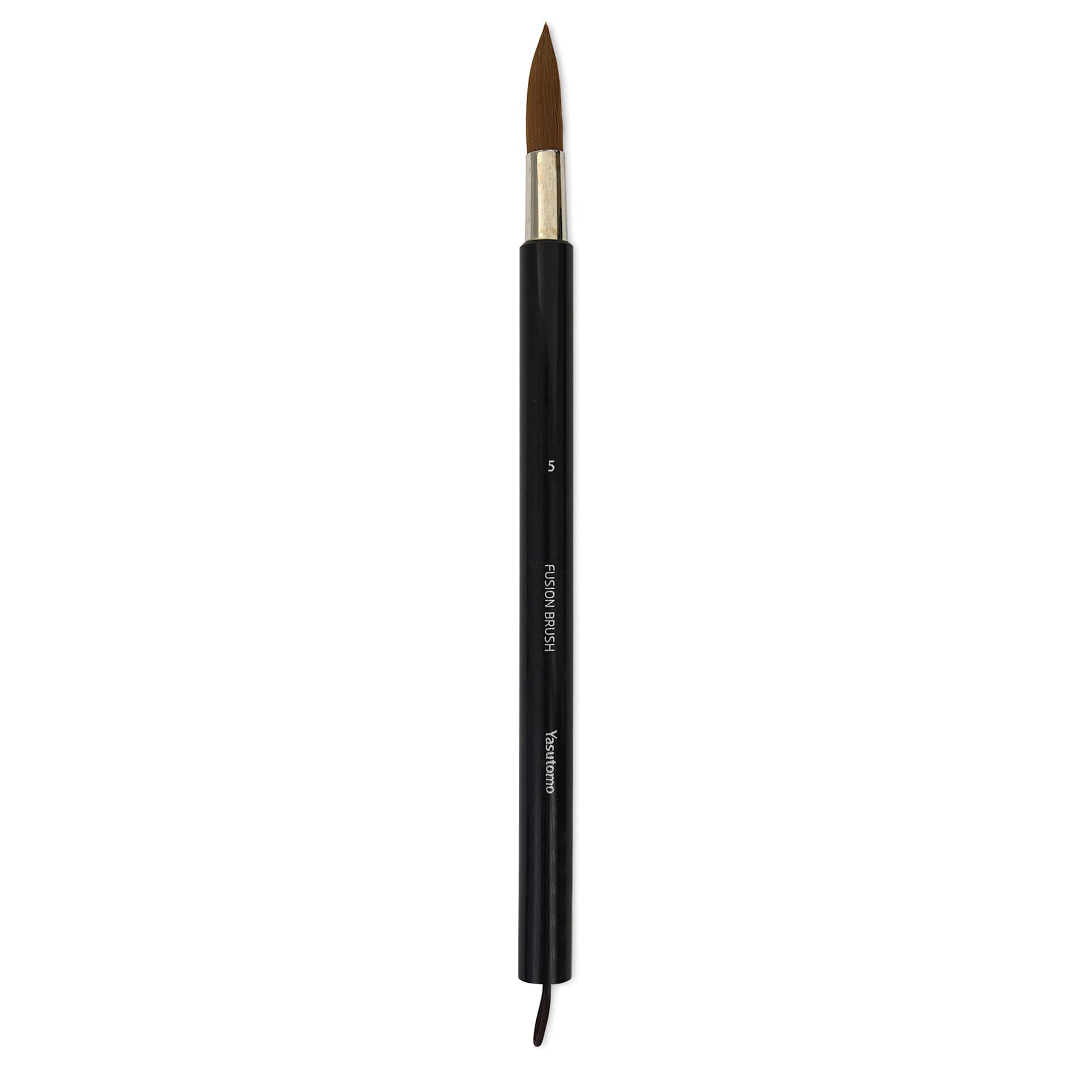 Yasutomo Fusion Synthetic Brush - Round, Short Handle, Size 5