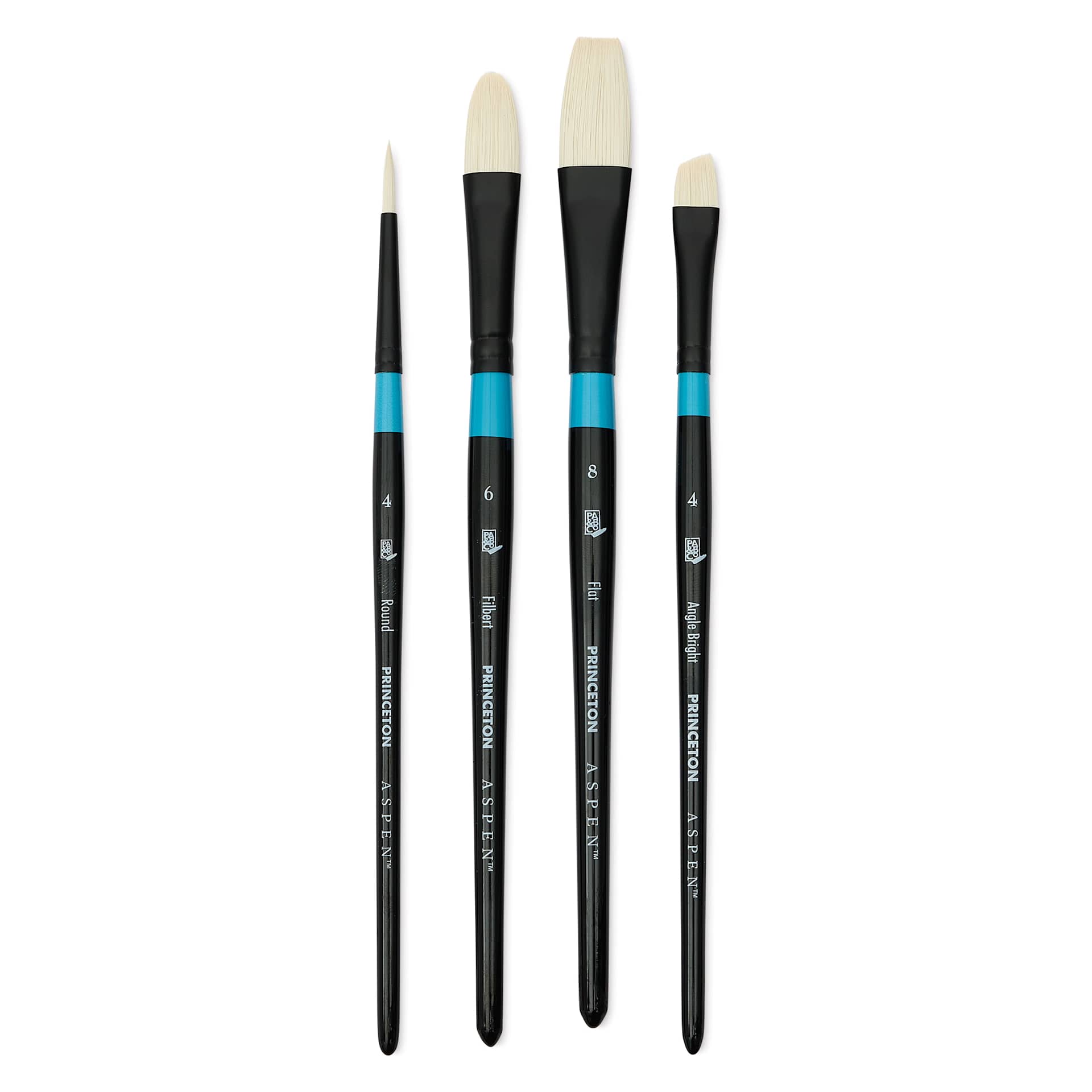 Princeton Aspen Synthetic Brushes - Set of 4, Angela Anderson Short Handle Set