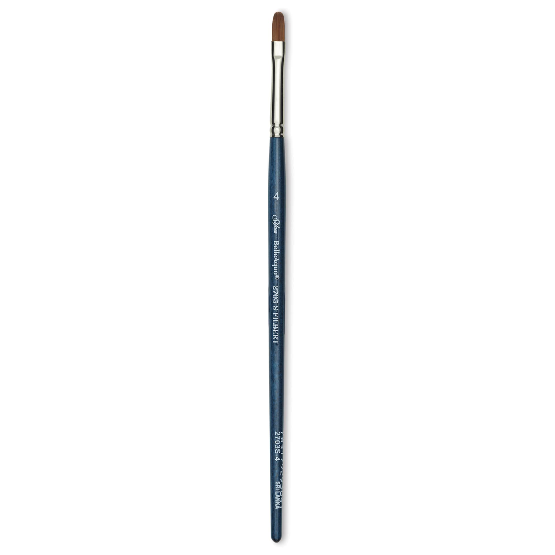 Silver Brush BelleAqua Brush - Filbert, Short Handle, Size 4