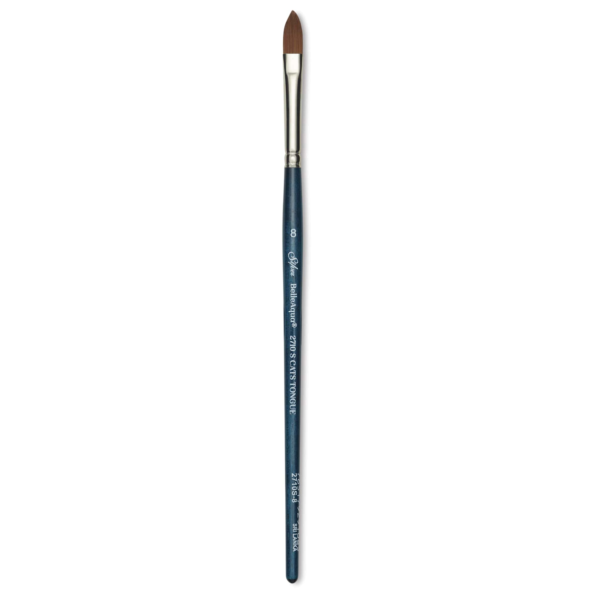 Silver Brush BelleAqua Brush - Cats Tongue, Short Handle, Size 8