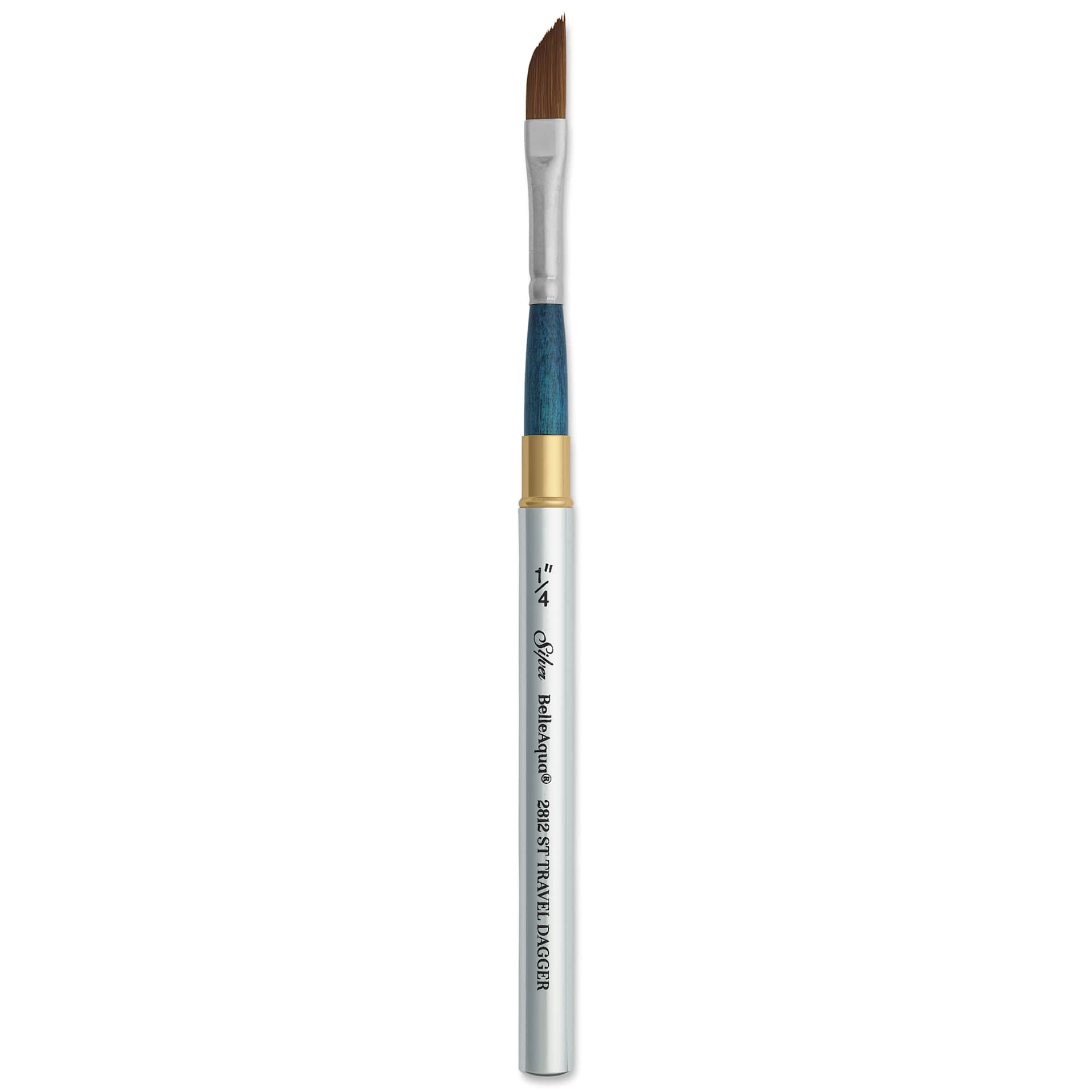 Silver Brush BelleAqua Travel Brush - Dagger, Short Handle, Size 1/4"