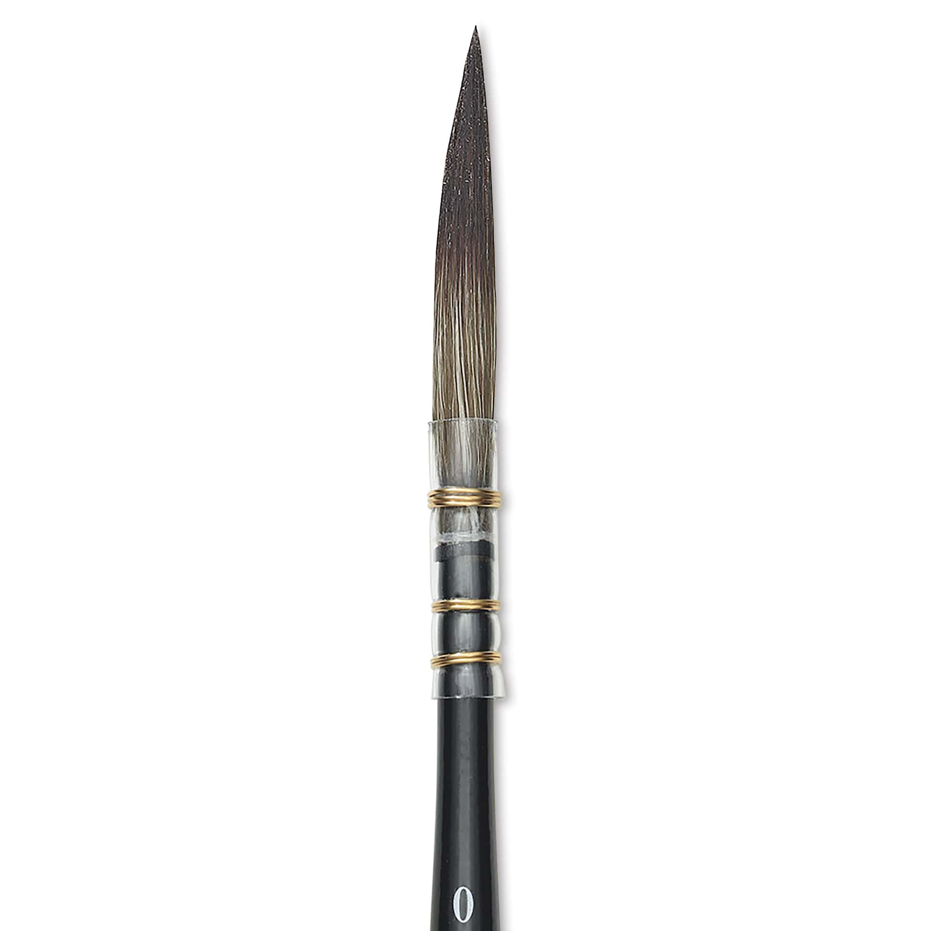 Da Vinci Casaneo Synthetic Squirrel Watercolor Brush - Quill Liner, Size 0, Short Handle, Synthetic, close-up