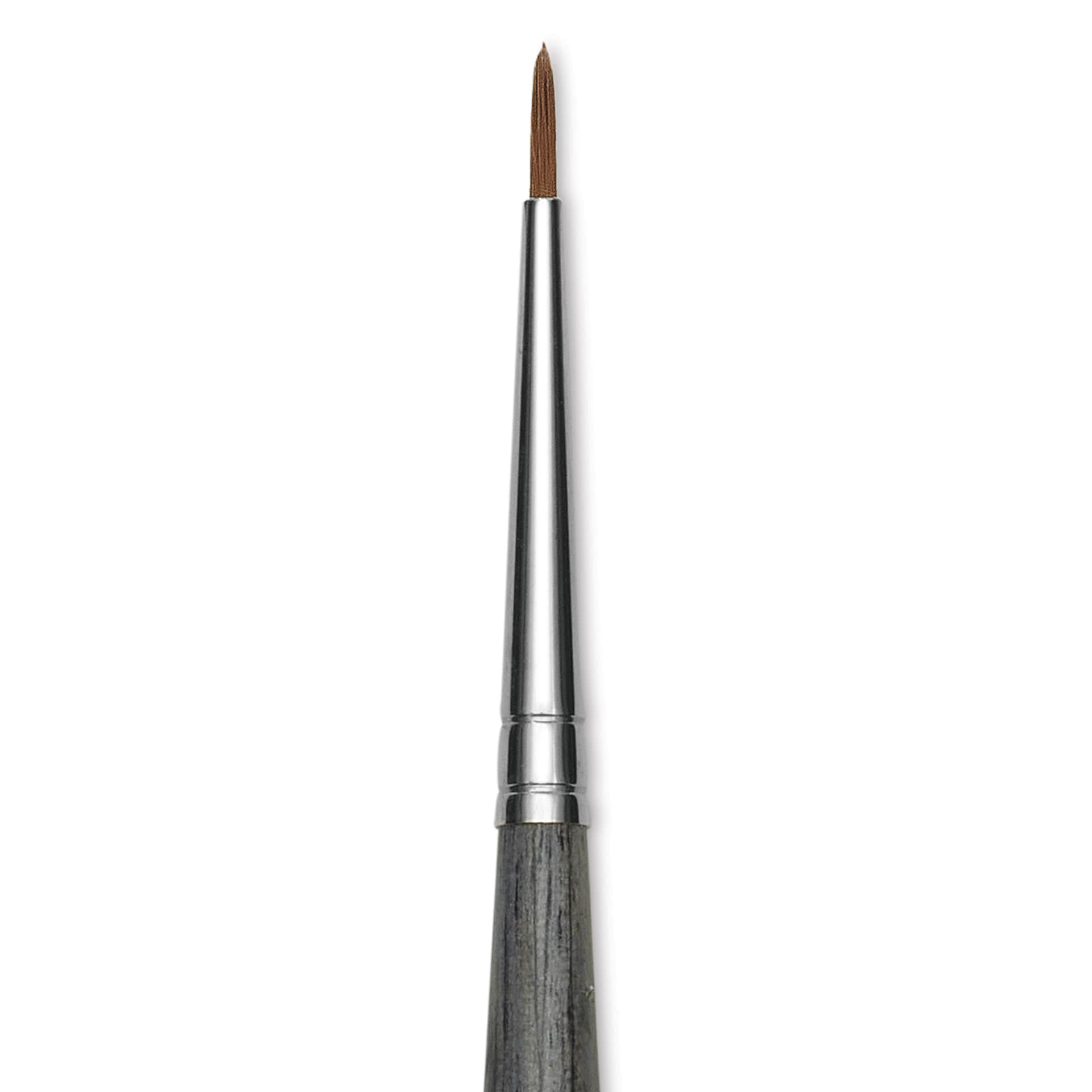 Da Vinci Colineo Synthetic Kolinsky Sable Brush - Round, Size 0, Long Handle, close-up