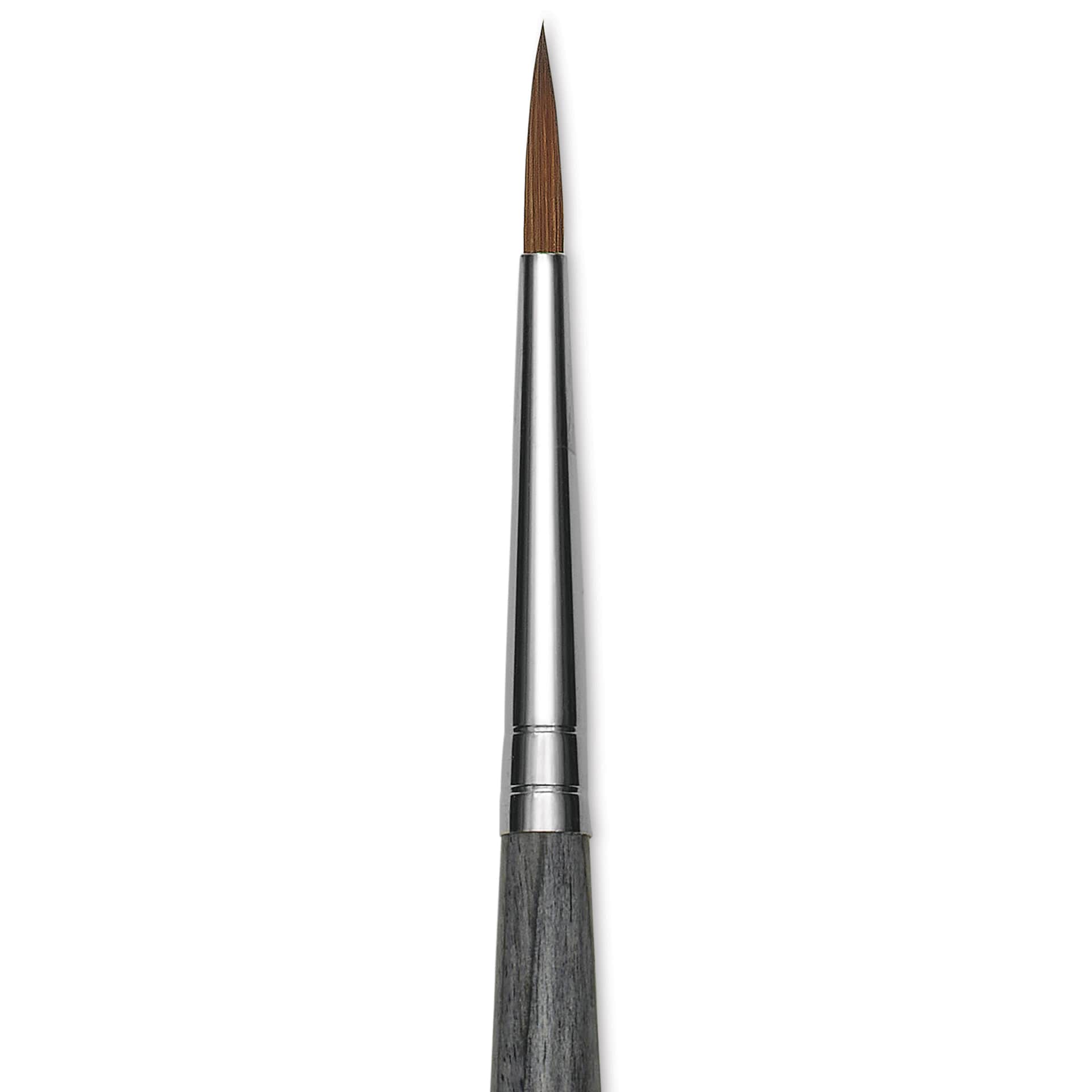 Da Vinci Colineo Synthetic Kolinsky Sable Brush - Round, Size 4, Long Handle, close-up