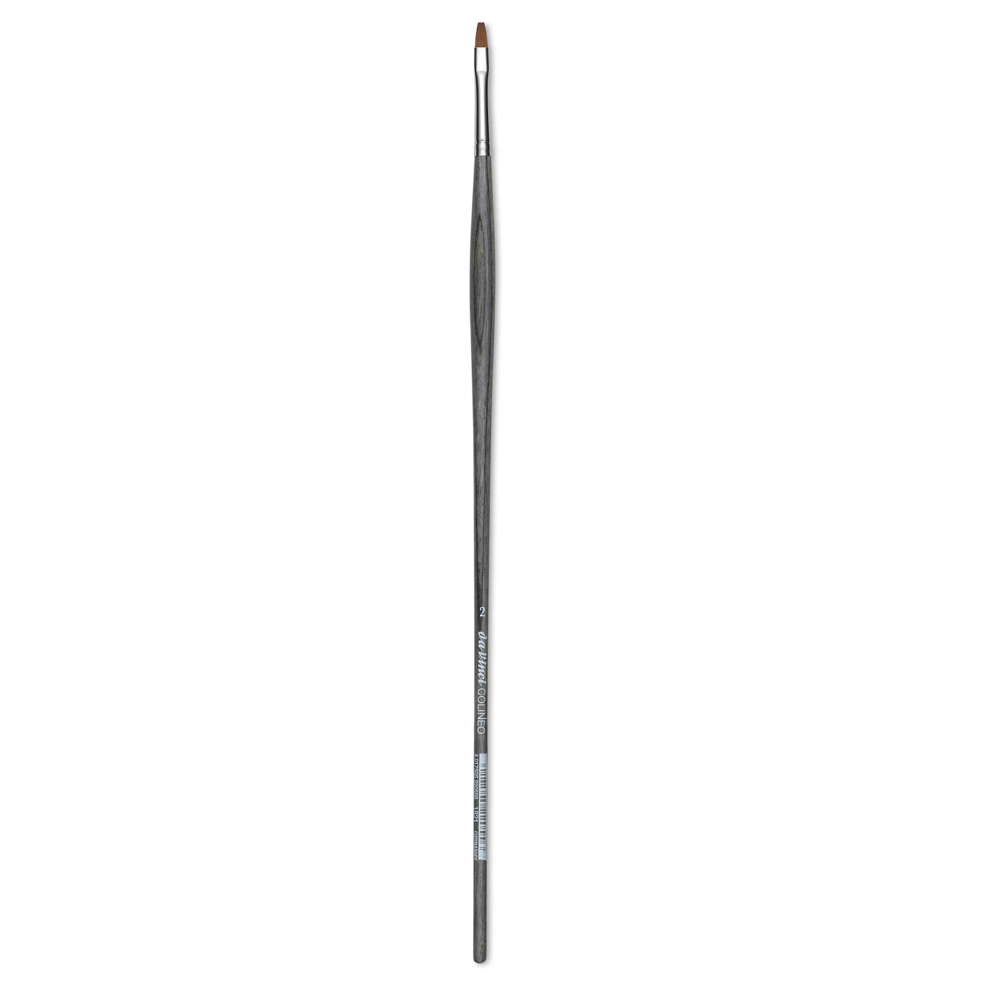 Da Vinci Colineo Synthetic Kolinsky Sable Brush - Flat, Size 2, Long Handle