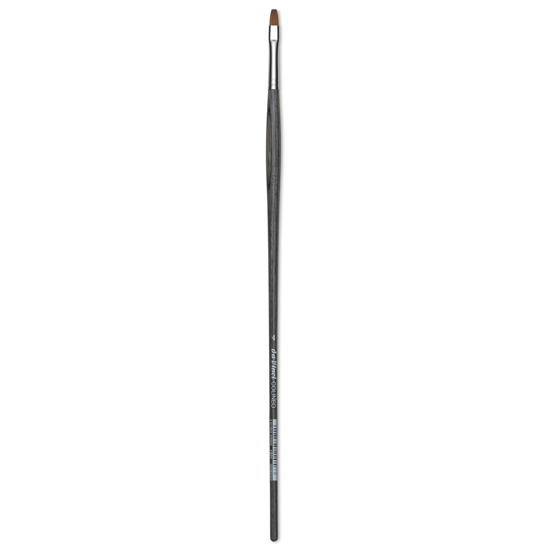 Da Vinci Colineo Synthetic Kolinsky Sable Brush - Flat, Size 4, Long Handle