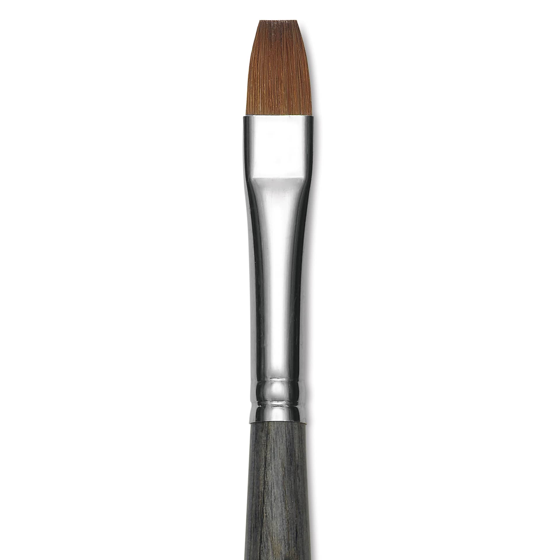 Da Vinci Colineo Synthetic Kolinsky Sable Brush - Flat, Size 8, Long Handle, close-up