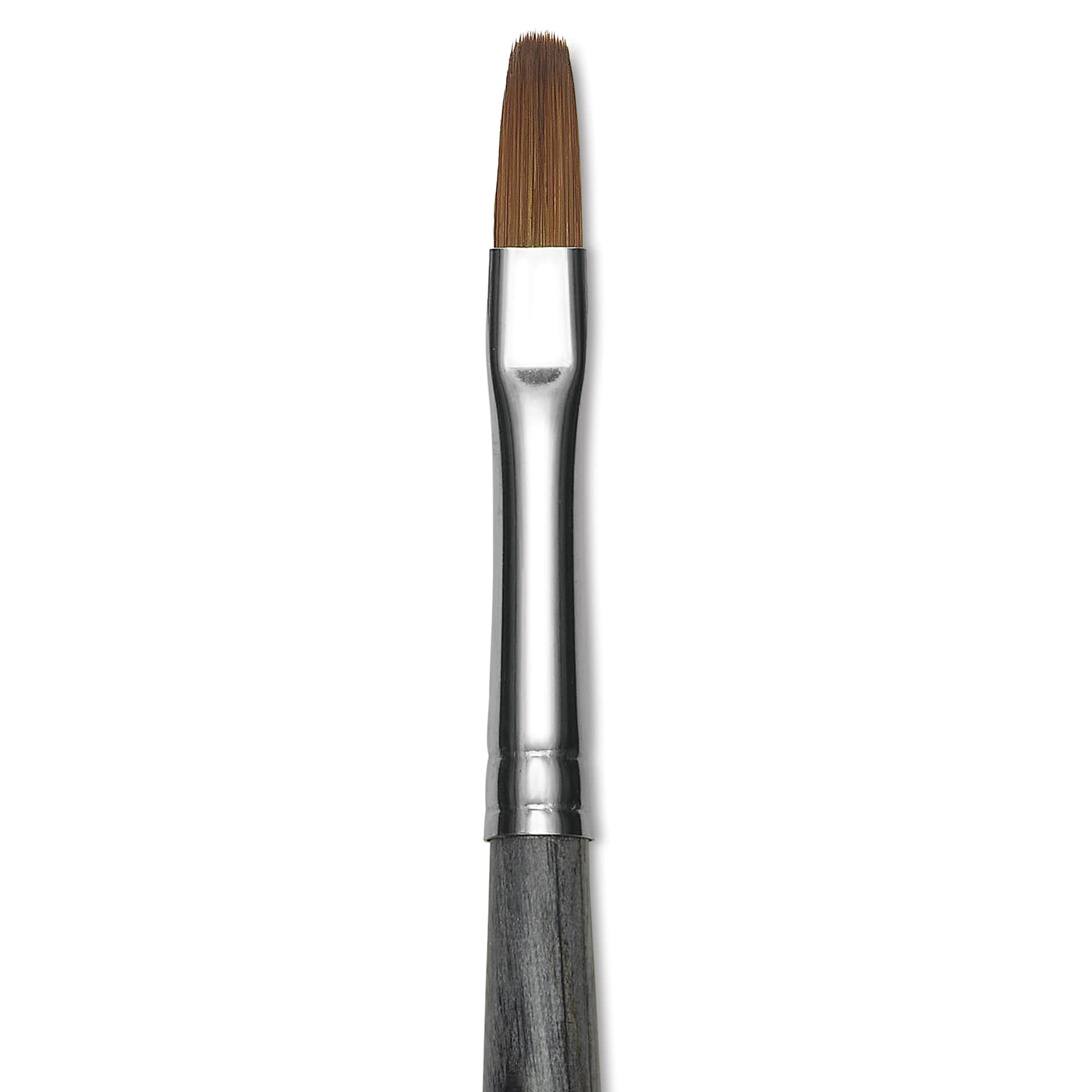 Da Vinci Colineo Synthetic Kolinsky Sable Brush - Filbert, Size 4, Long Handle, close-up