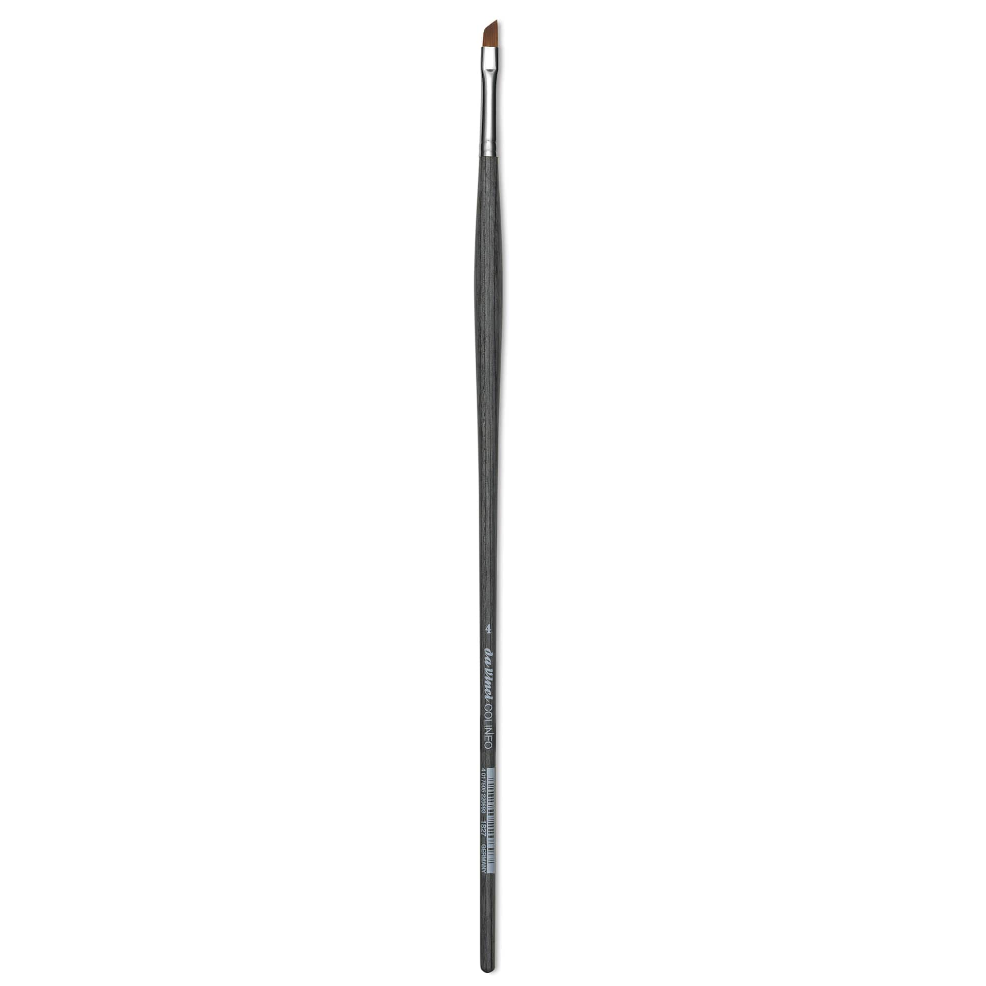 Da Vinci Colineo Synthetic Kolinsky Sable Brush - Slanted Edge, Size 4, Long Handle