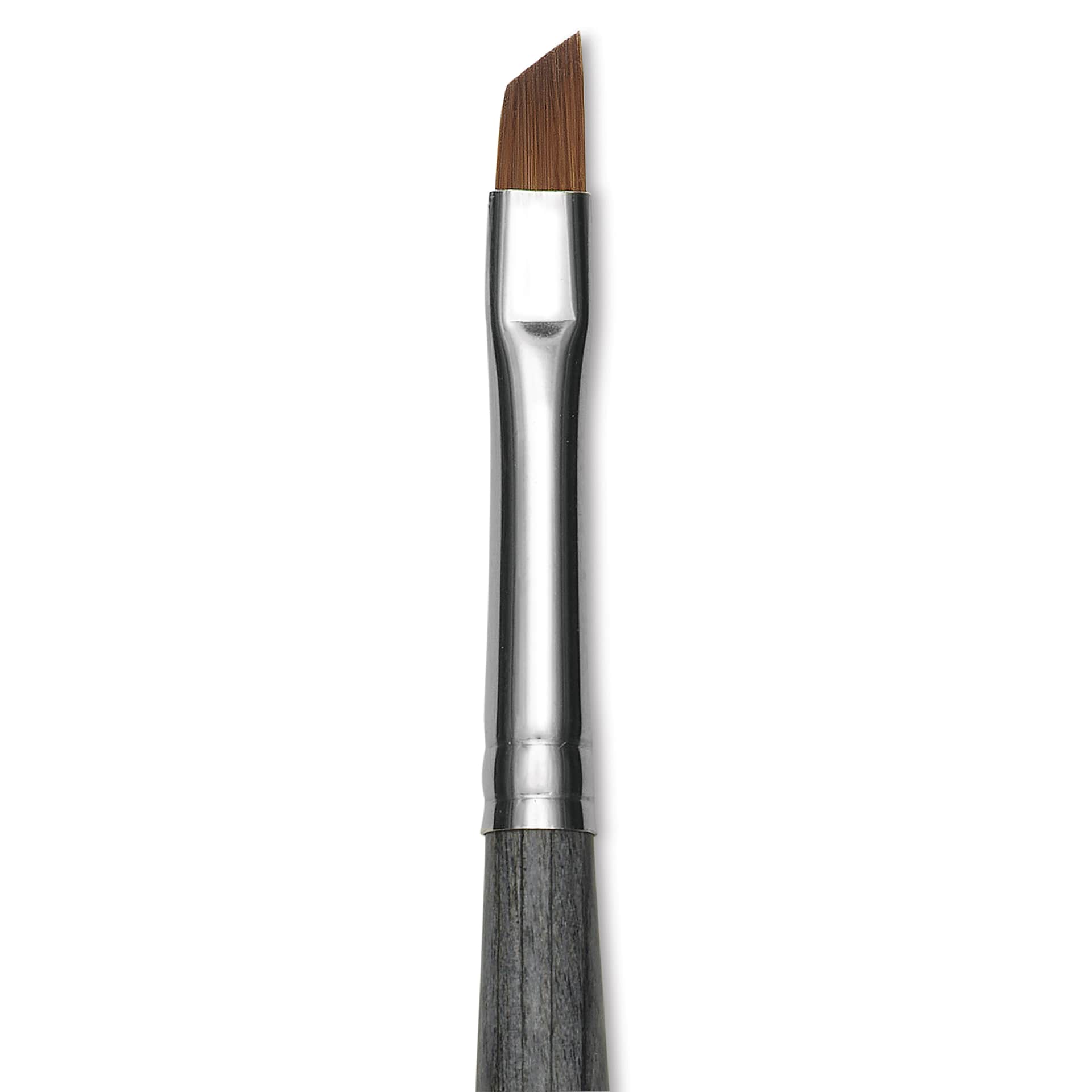 Da Vinci Colineo Synthetic Kolinsky Sable Brush - Slanted Edge, Size 4, Long Handle, close-up