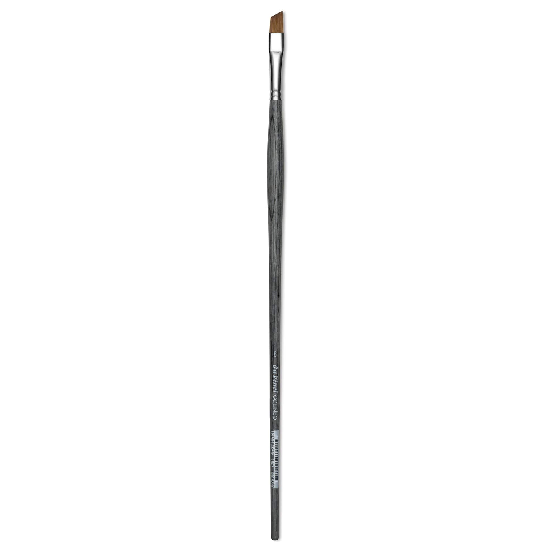 Da Vinci Colineo Synthetic Kolinsky Sable Brush - Slanted Edge, Size 8, Long Handle