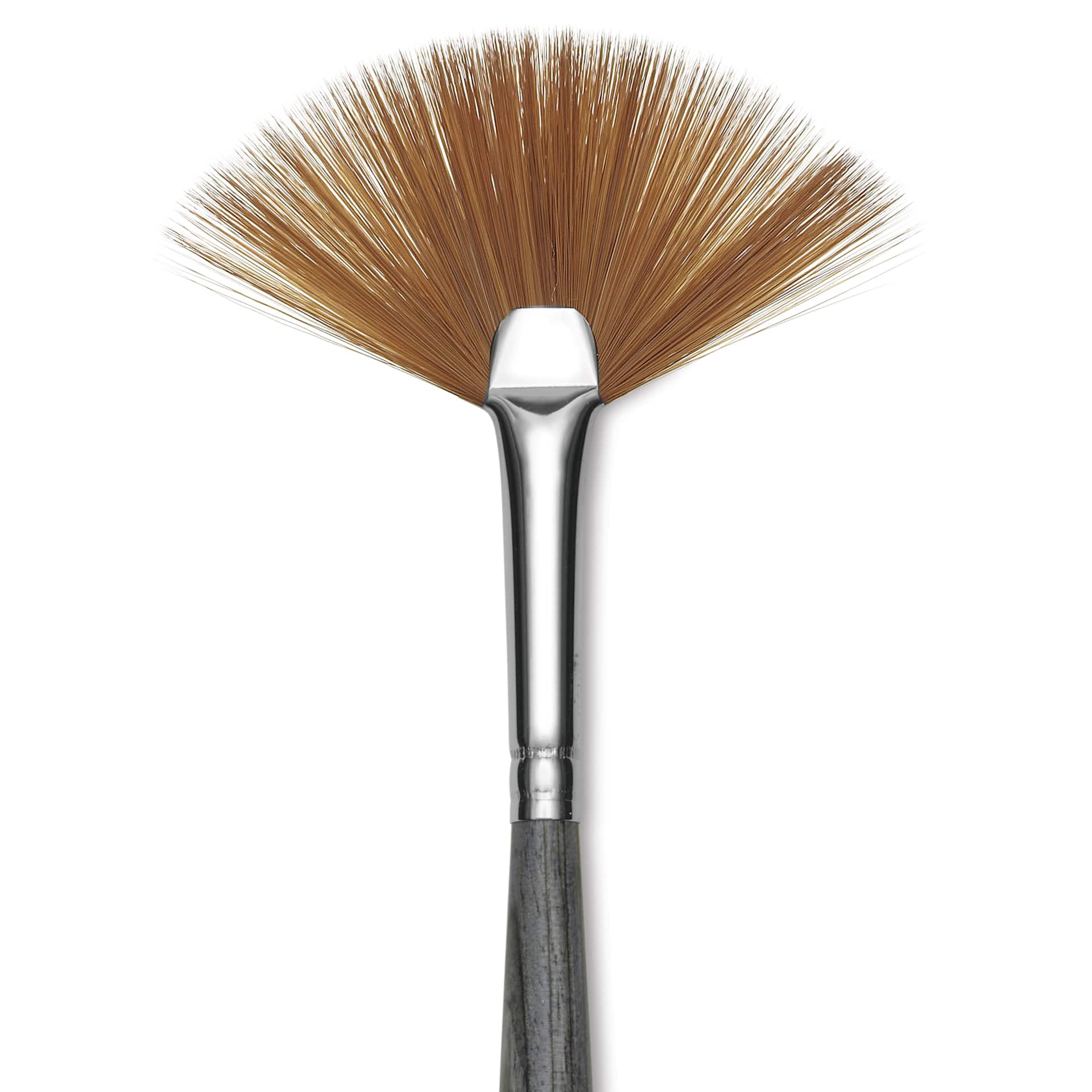 Da Vinci Colineo Synthetic Kolinsky Sable Brush - Fan, Size 3, Long Handle, close-up