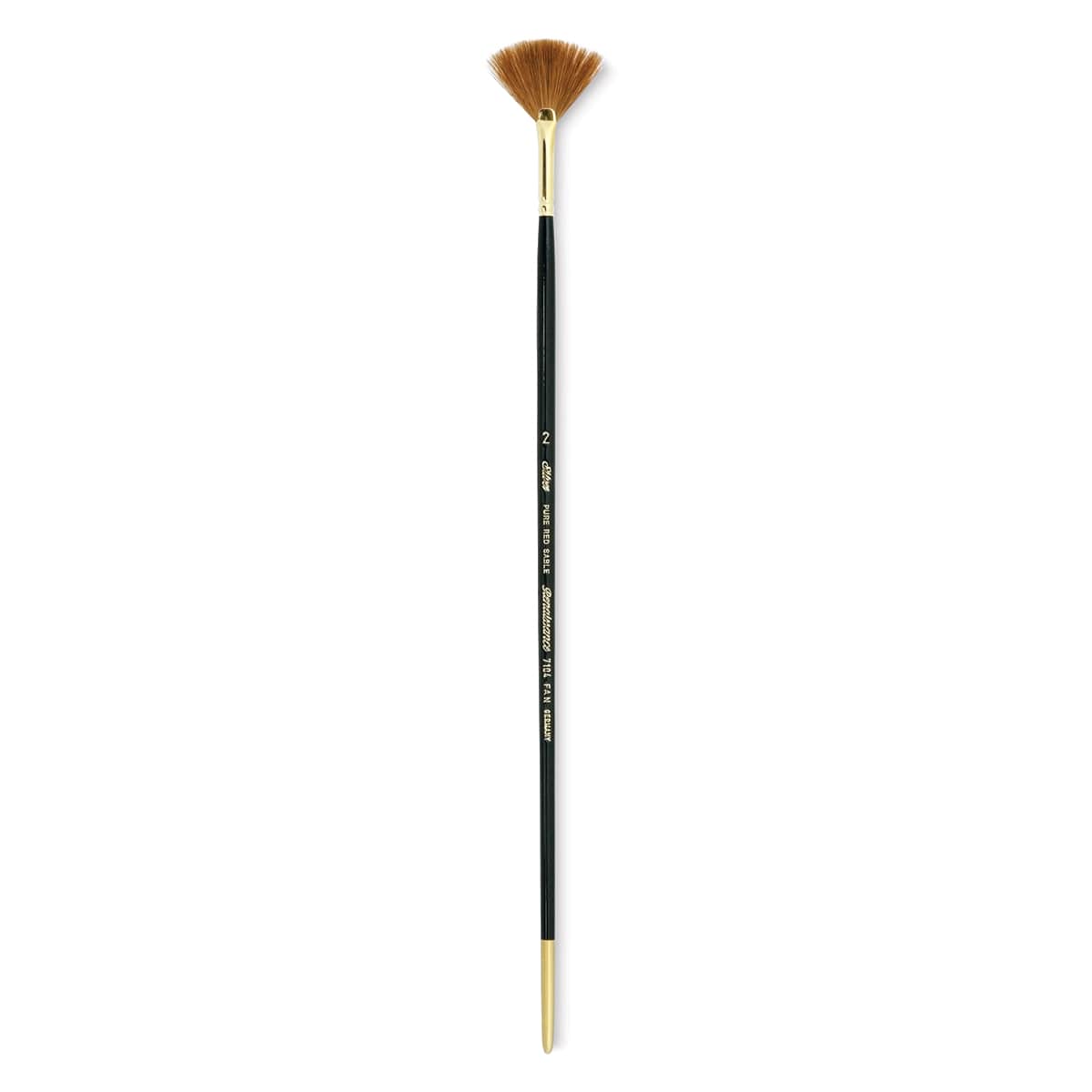 Silver Brush Renaissance Red Sable Brush - Fan, Long Handle, Size 2