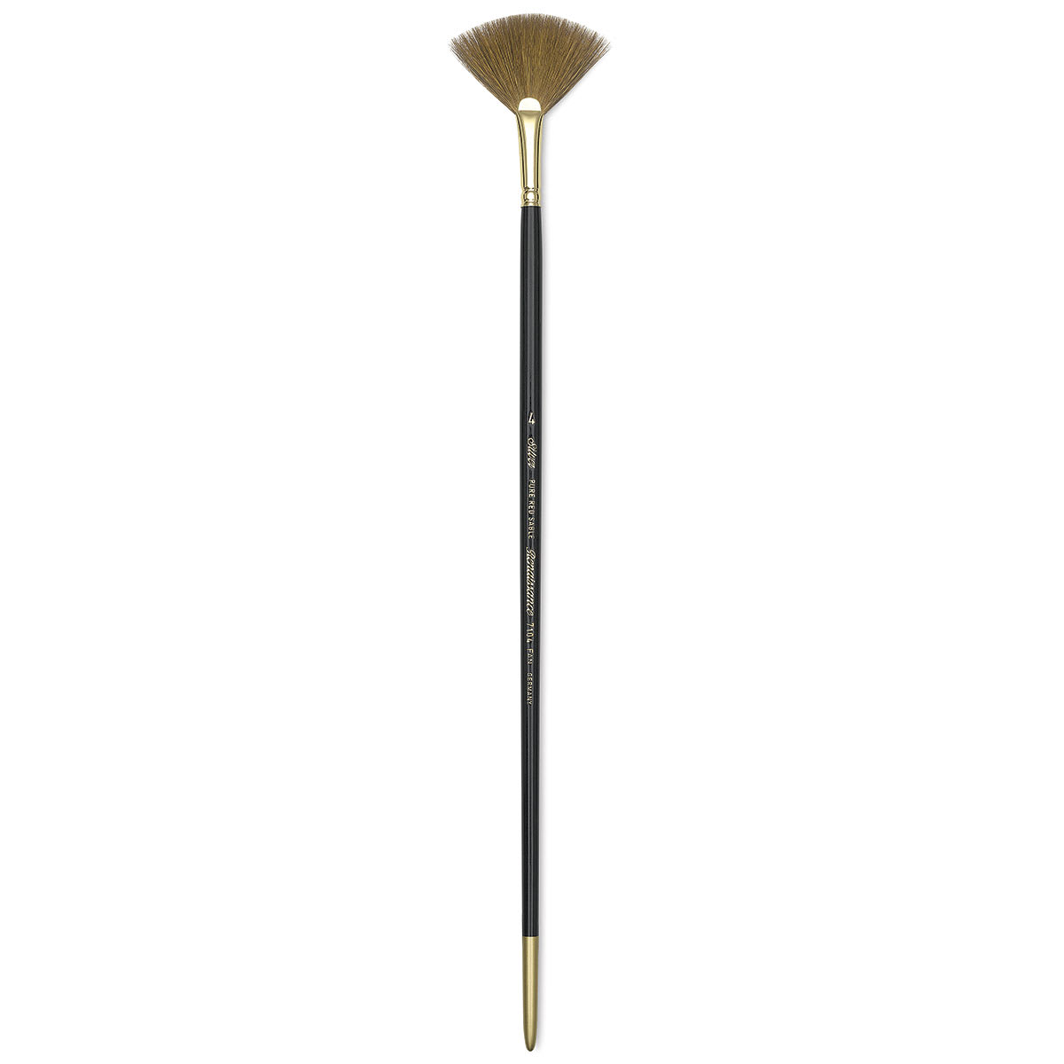 Silver Brush Renaissance Red Sable Brush - Fan, Long Handle, Size 4