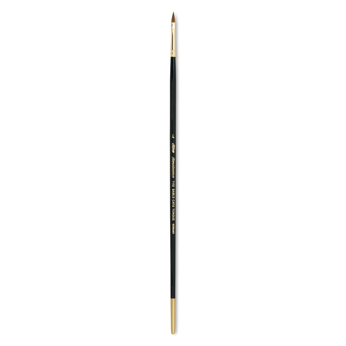 Silver Brush Renaissance Red Sable Brush - Cat's Tongue, Long Handle, Size 4