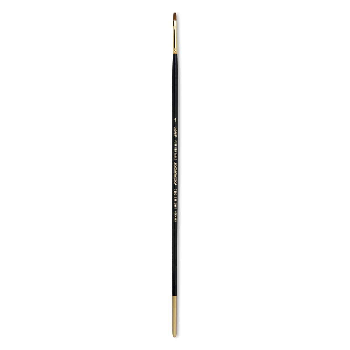 Silver Brush Renaissance Red Sable Brush - Bright, Long Handle, Size 1