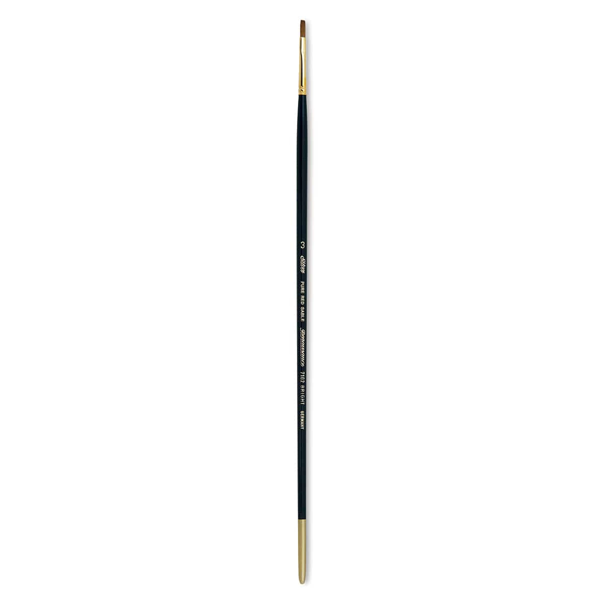 Silver Brush Renaissance Red Sable Brush - Bright, Long Handle, Size 3