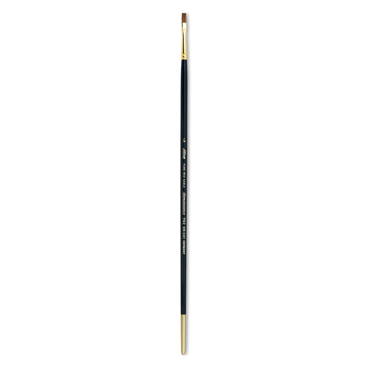 Silver Brush Renaissance Red Sable Brush - Bright, Long Handle, Size 4