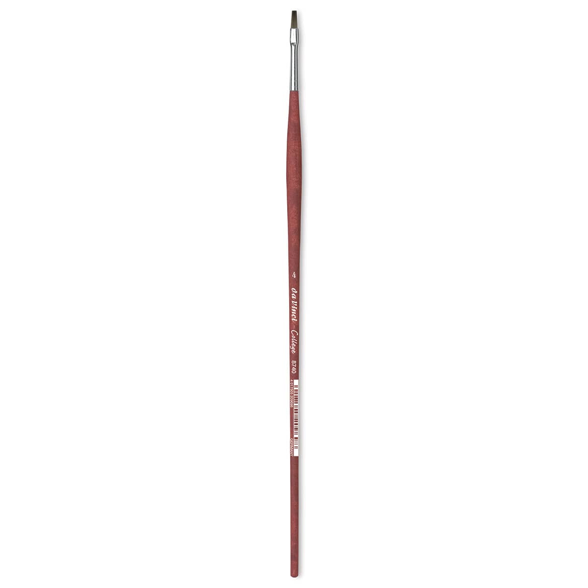 Da Vinci College Synthetic Brush - Bright, Long Handle, Size 4