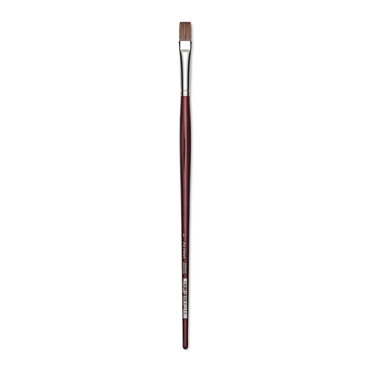 Da Vinci Grigio Synthetic Brush - Flat, Long Handle, Size 12