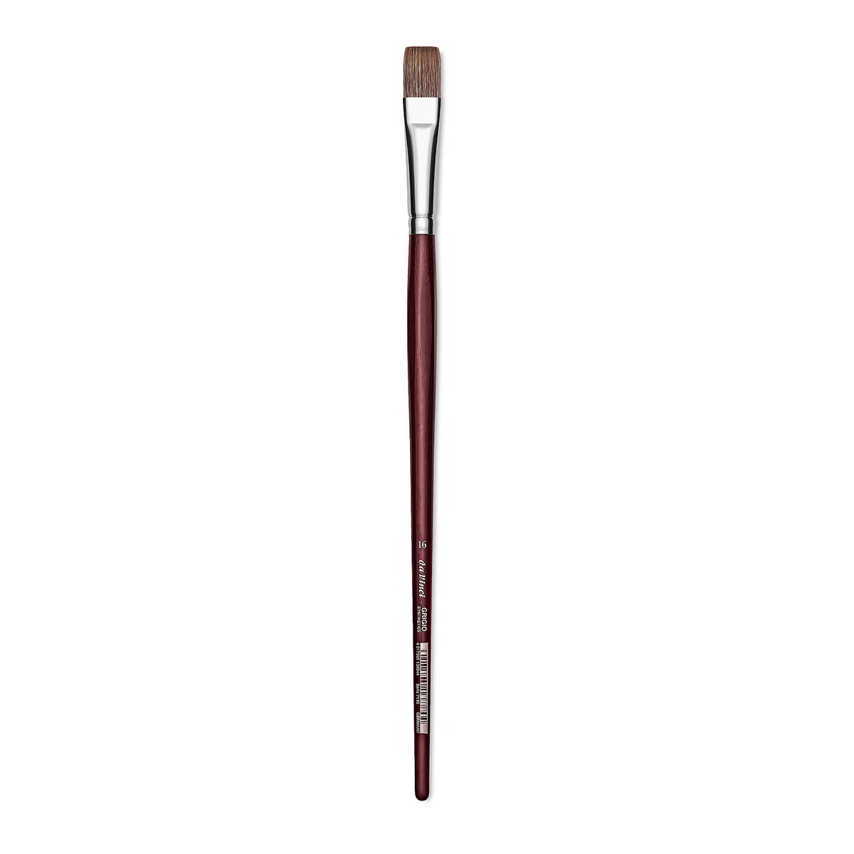 Da Vinci Grigio Synthetic Brush - Flat, Long Handle, Size 16