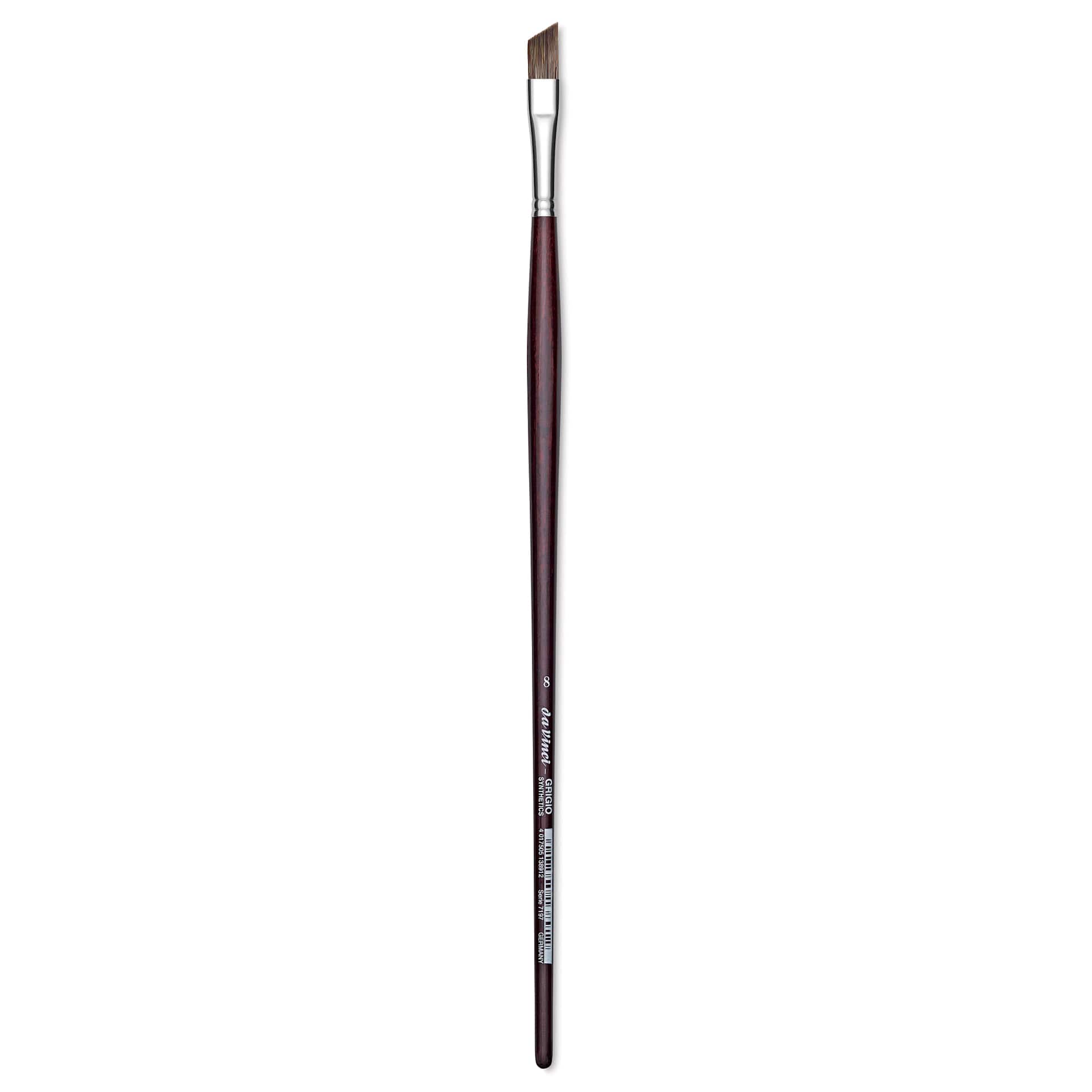 Da Vinci Grigio Synthetic Brush - Slant, Long Handle, Size 8