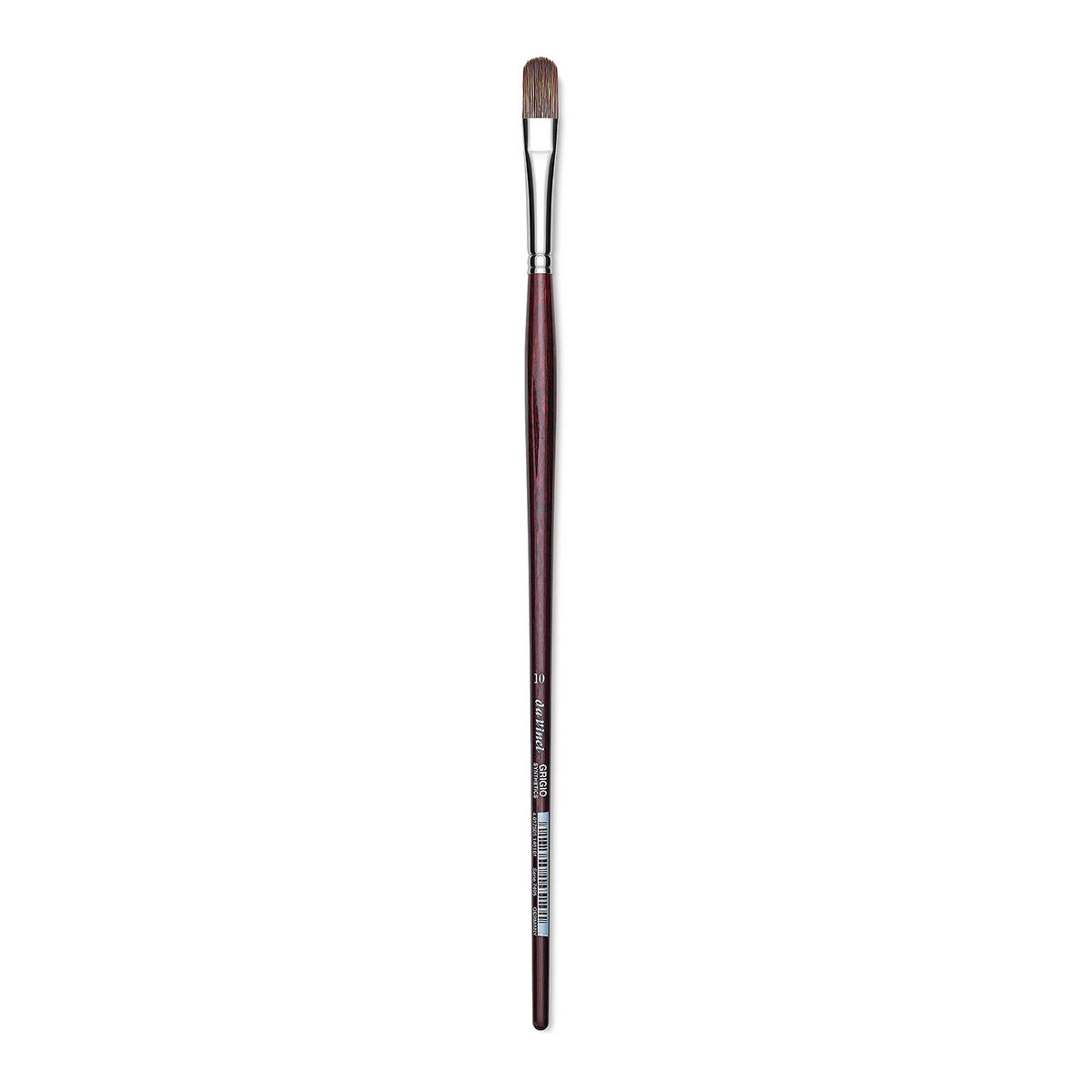 Da Vinci Grigio Synthetic Brush - Filbert, Long Handle, Size 10