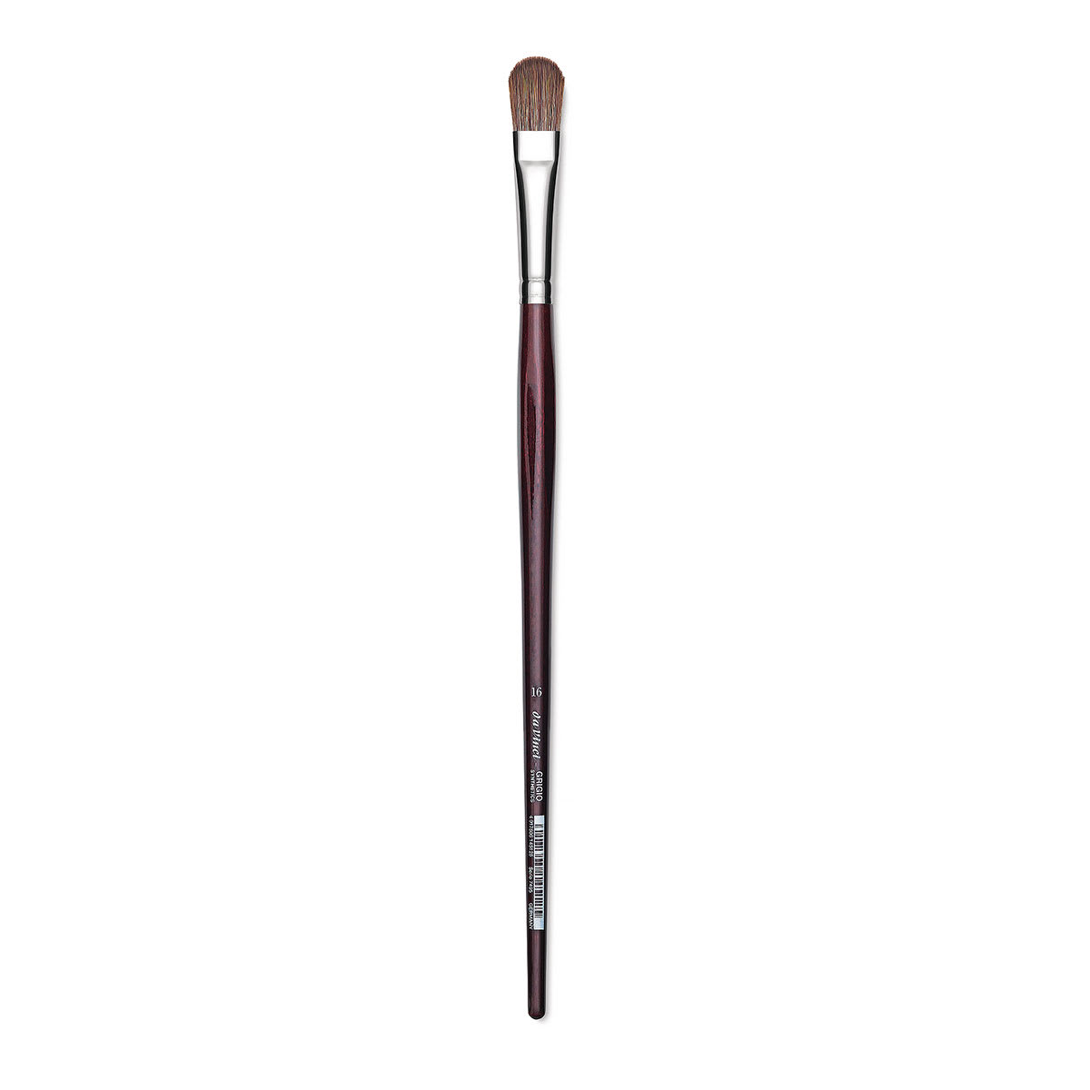 Da Vinci Grigio Synthetic Brush - Filbert, Long Handle, Size 16