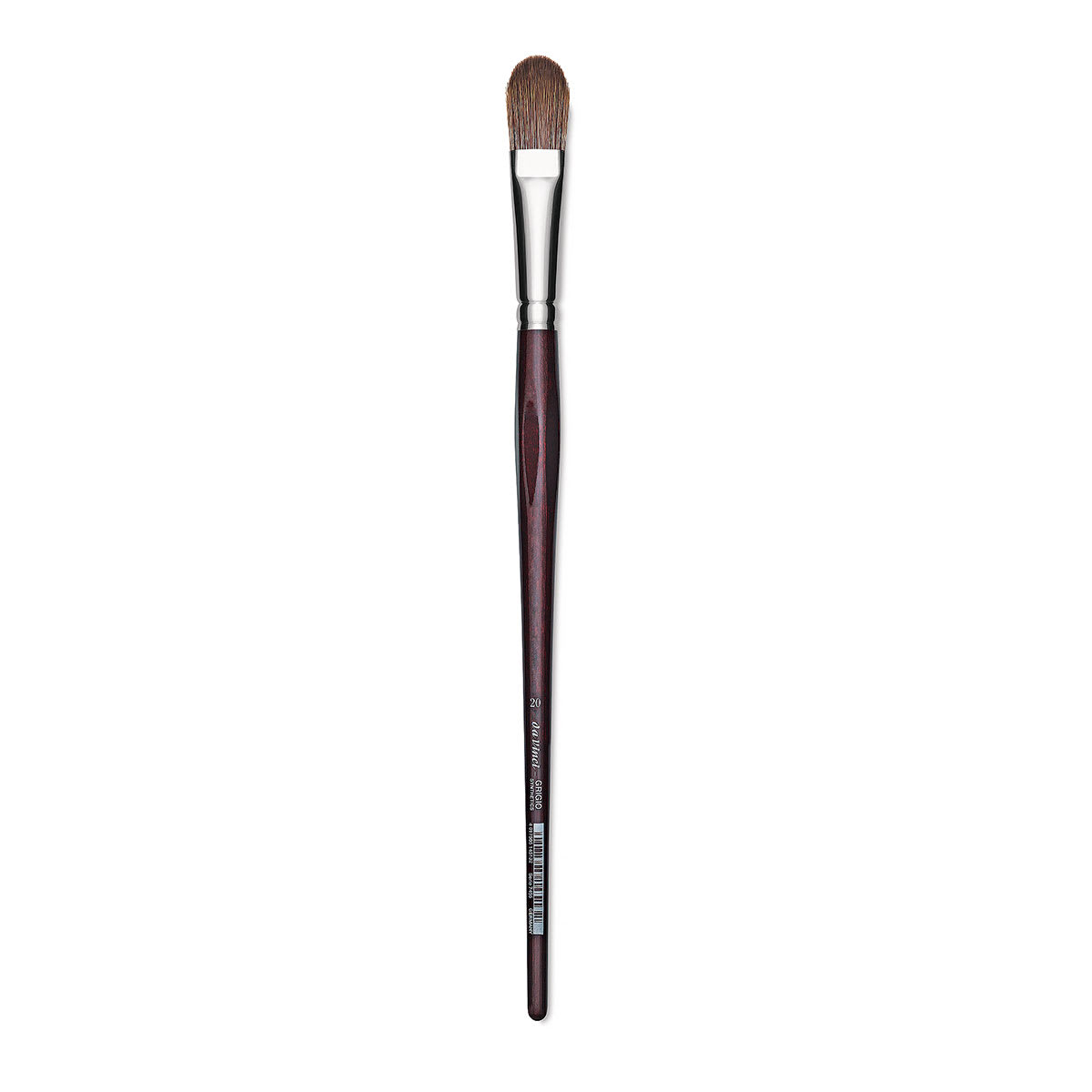 Da Vinci Grigio Synthetic Brush - Filbert, Long Handle, Size 20