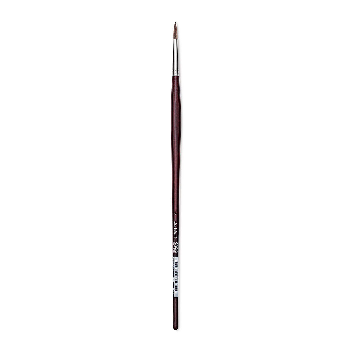 Da Vinci Grigio Synthetic Brush - Round, Long Handle, Size 6
