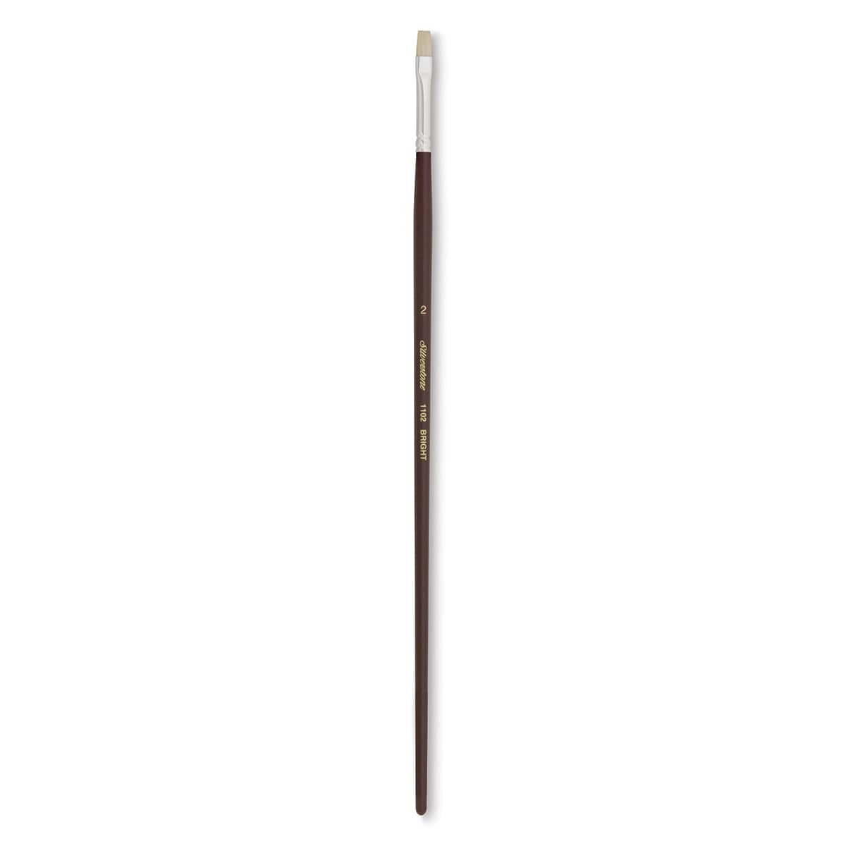 Silver Brush Silverstone Premium White Hog Bristle Brush - Bright, Long Handle, Size 2