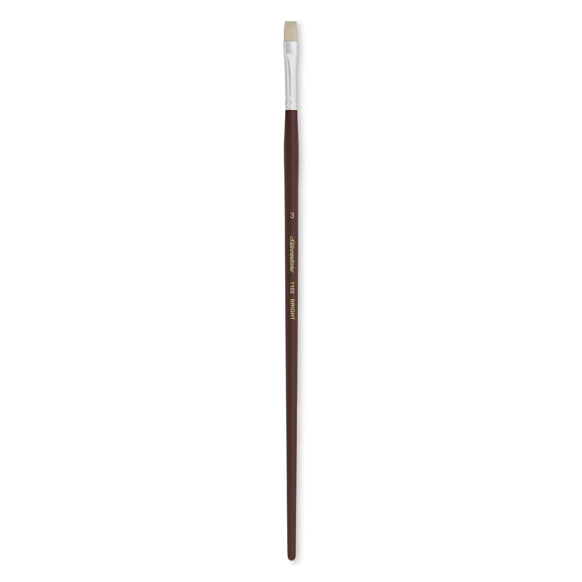 Silver Brush Silverstone Premium White Hog Bristle Brush - Bright, Long Handle, Size 3