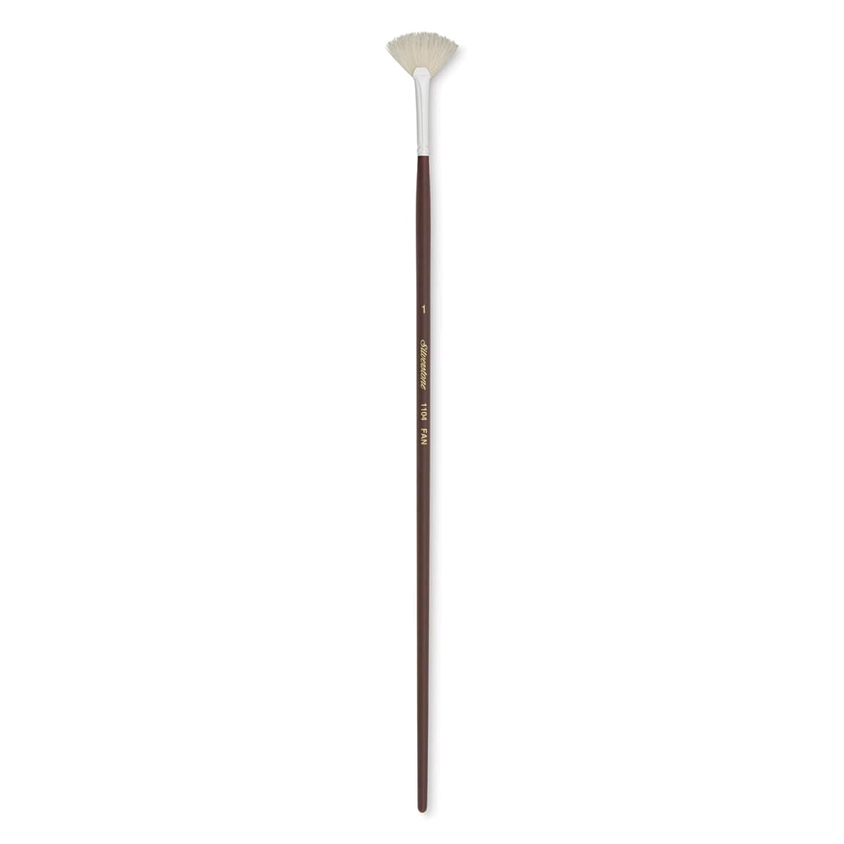 Silver Brush Silverstone Premium White Hog Bristle Brush - Fan, Long Handle, Size 1