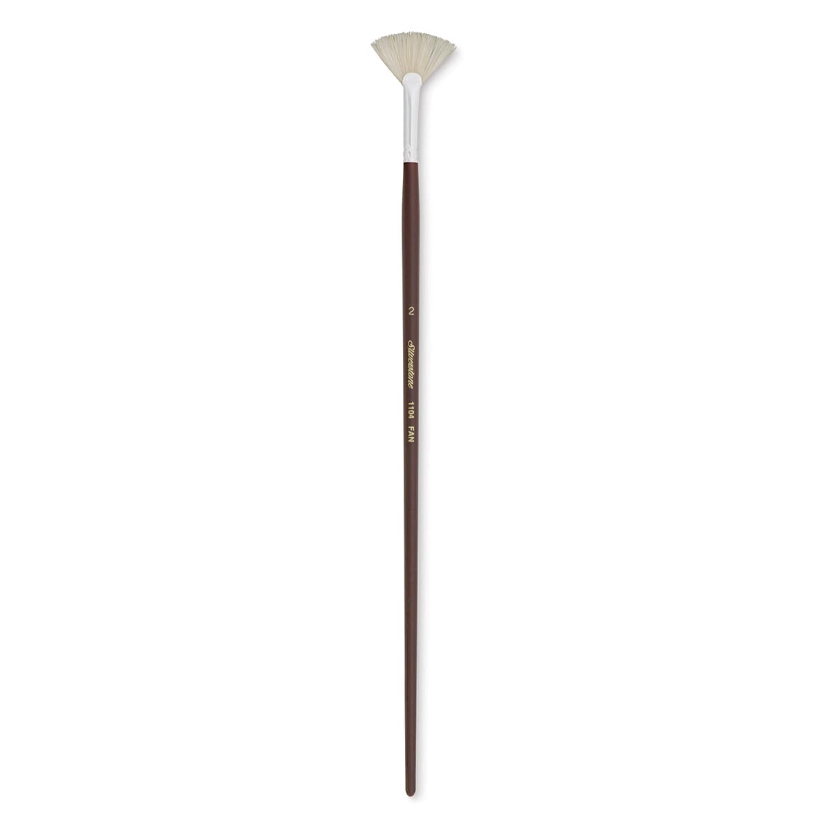 Silver Brush Silverstone Premium White Hog Bristle Brush - Fan, Long Handle, Size 2