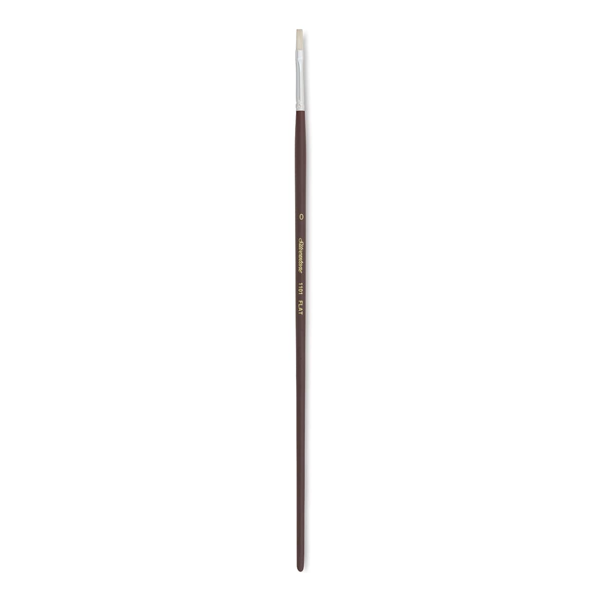 Silver Brush Silverstone Premium White Hog Bristle Brush - Flat, Long Handle, Size 0
