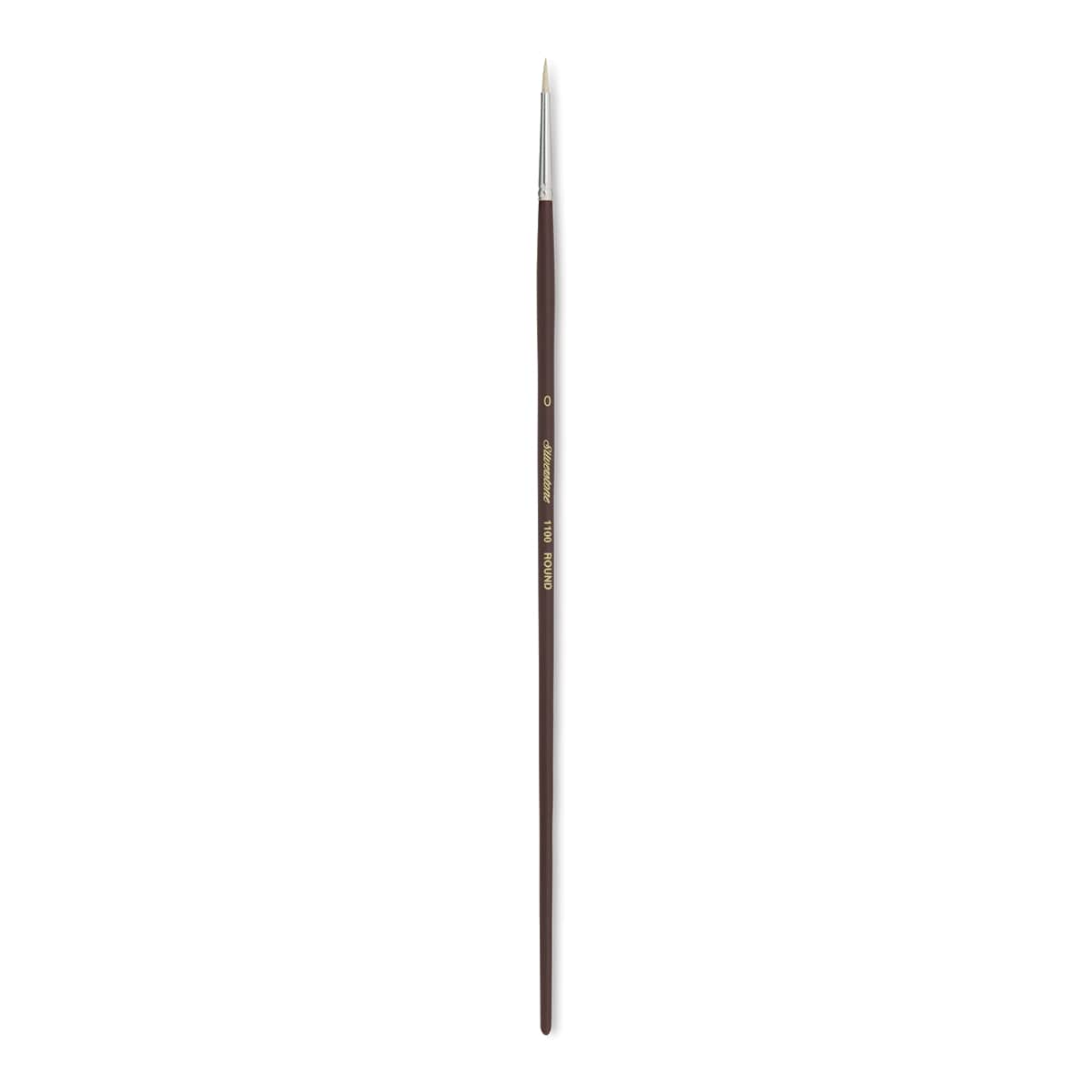 Silver Brush Silverstone Premium White Hog Bristle Brush - Round, Long Handle, Size 0