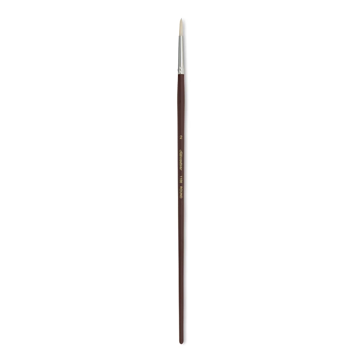 Silver Brush Silverstone Premium White Hog Bristle Brush - Round, Long Handle, Size 2