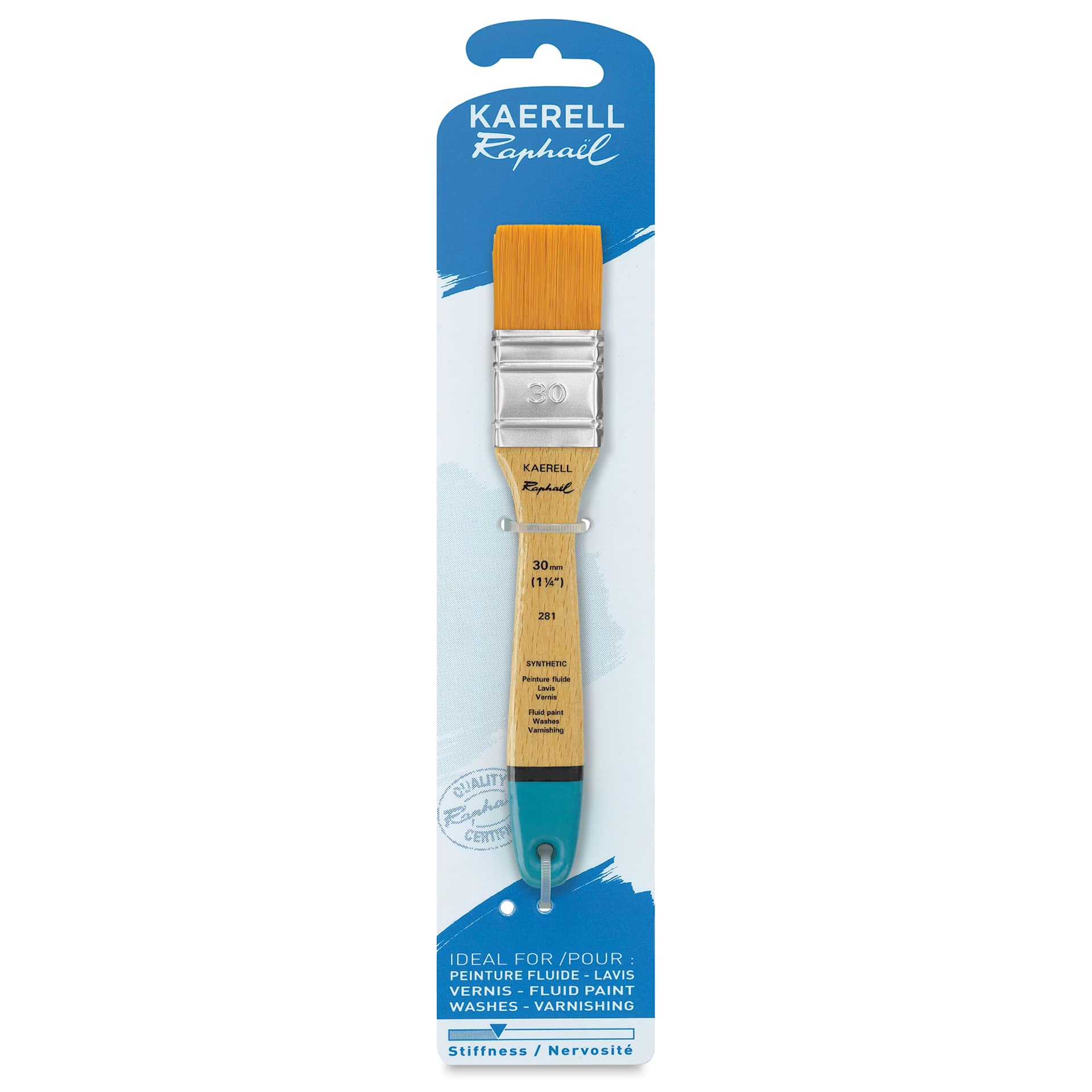 Raphael Kaerell Brush - Mixed Media Flat, Size 30, in the packaging