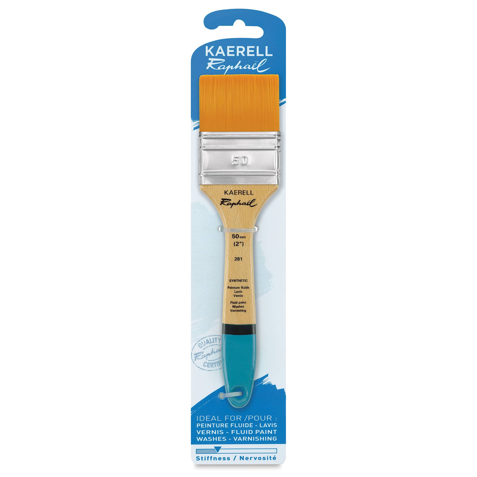 Raphael Kaerell Brush - Mixed Media Flat, Size 50, in packaging