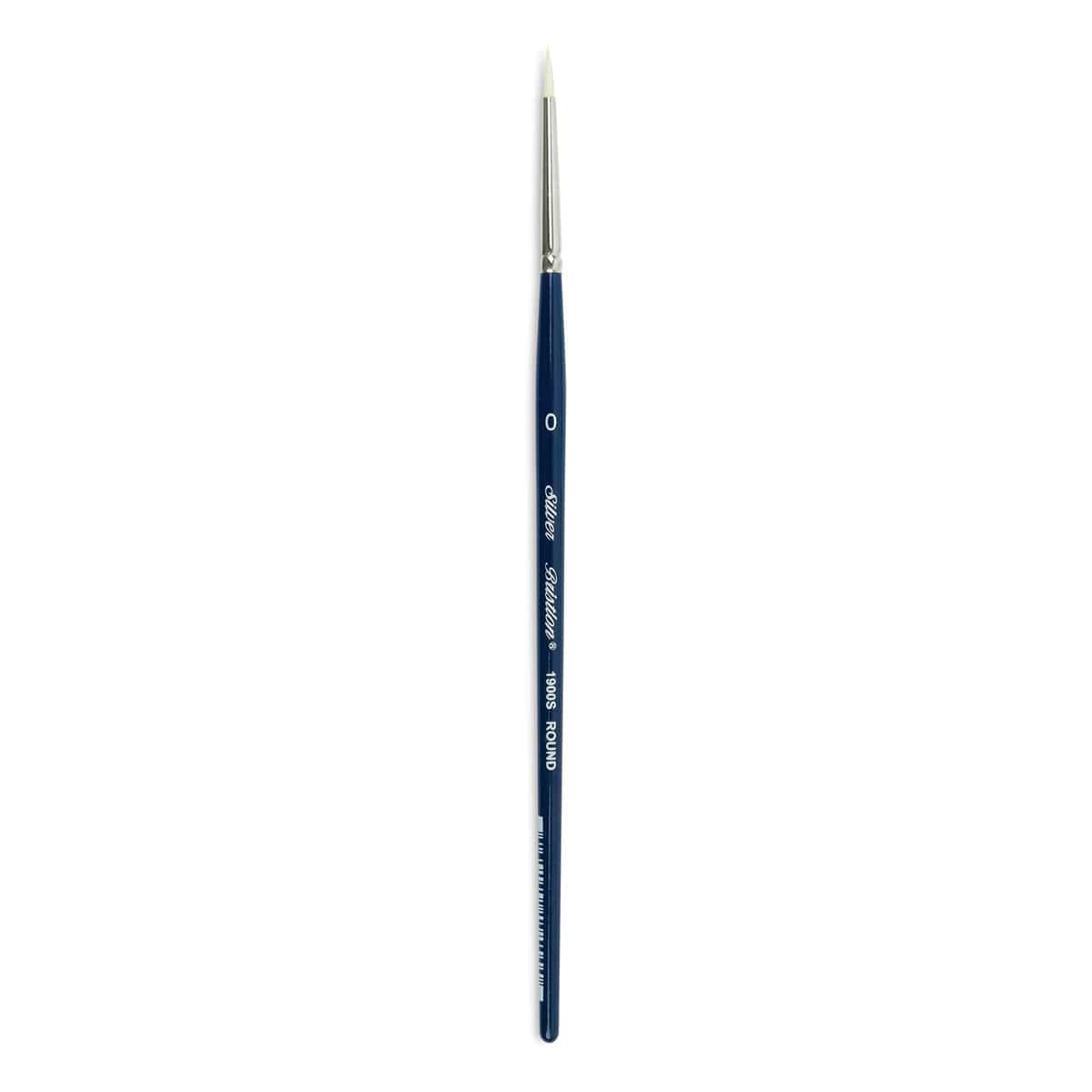 Silver Brush Bristlon Stiff White Synthetic Brush - Round, Size 0, Short Handle
