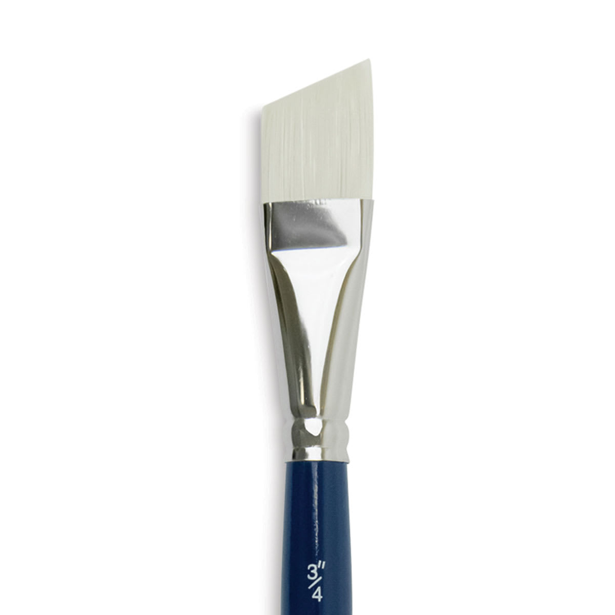 Silver Brush Bristlon Stiff White Synthetic Brush - Angle, Size 3/4", Short Handle (close-up)