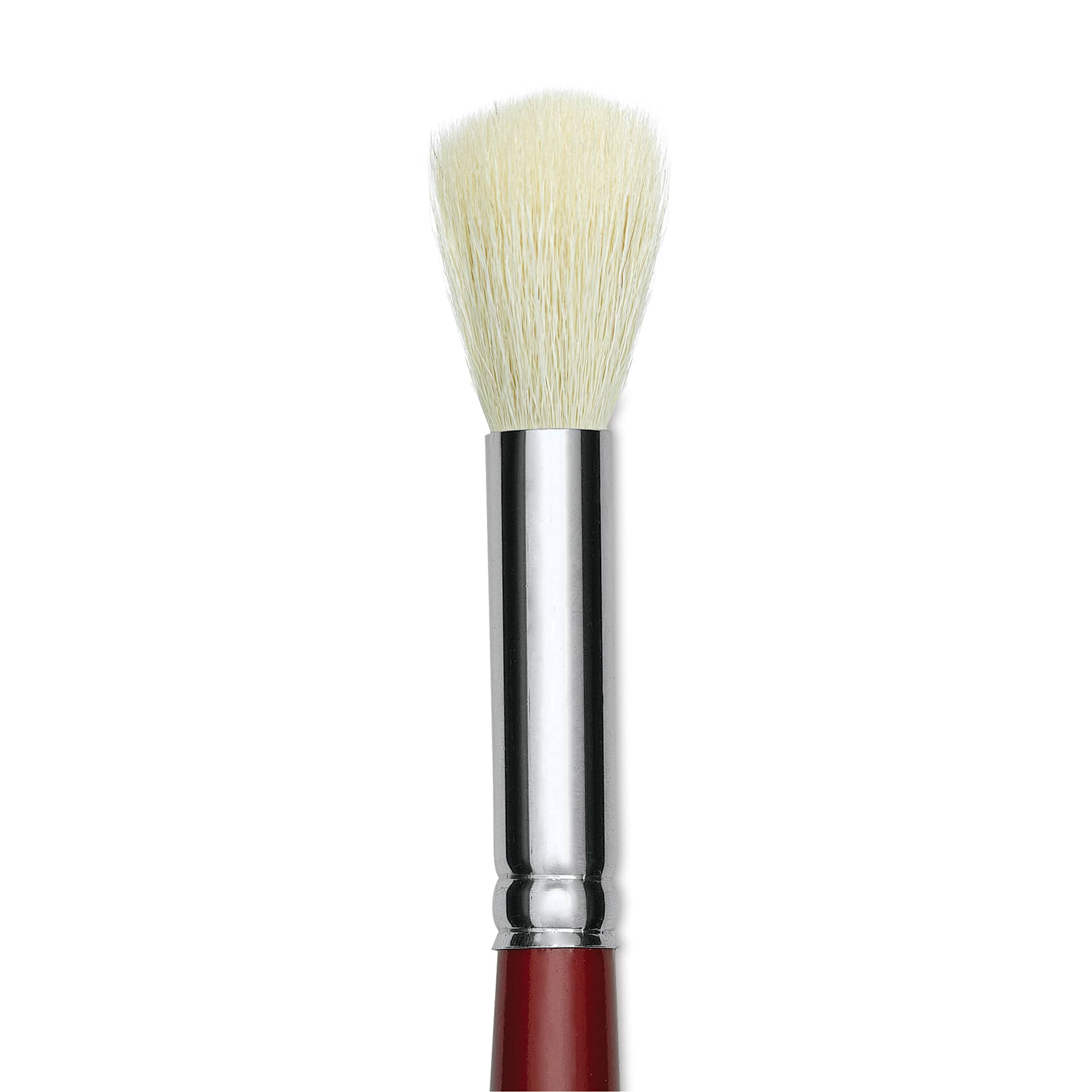 Silver Brush White Synthetic Goat Silver Mop Brush - Round, Size 12, Short Handle (close-up)