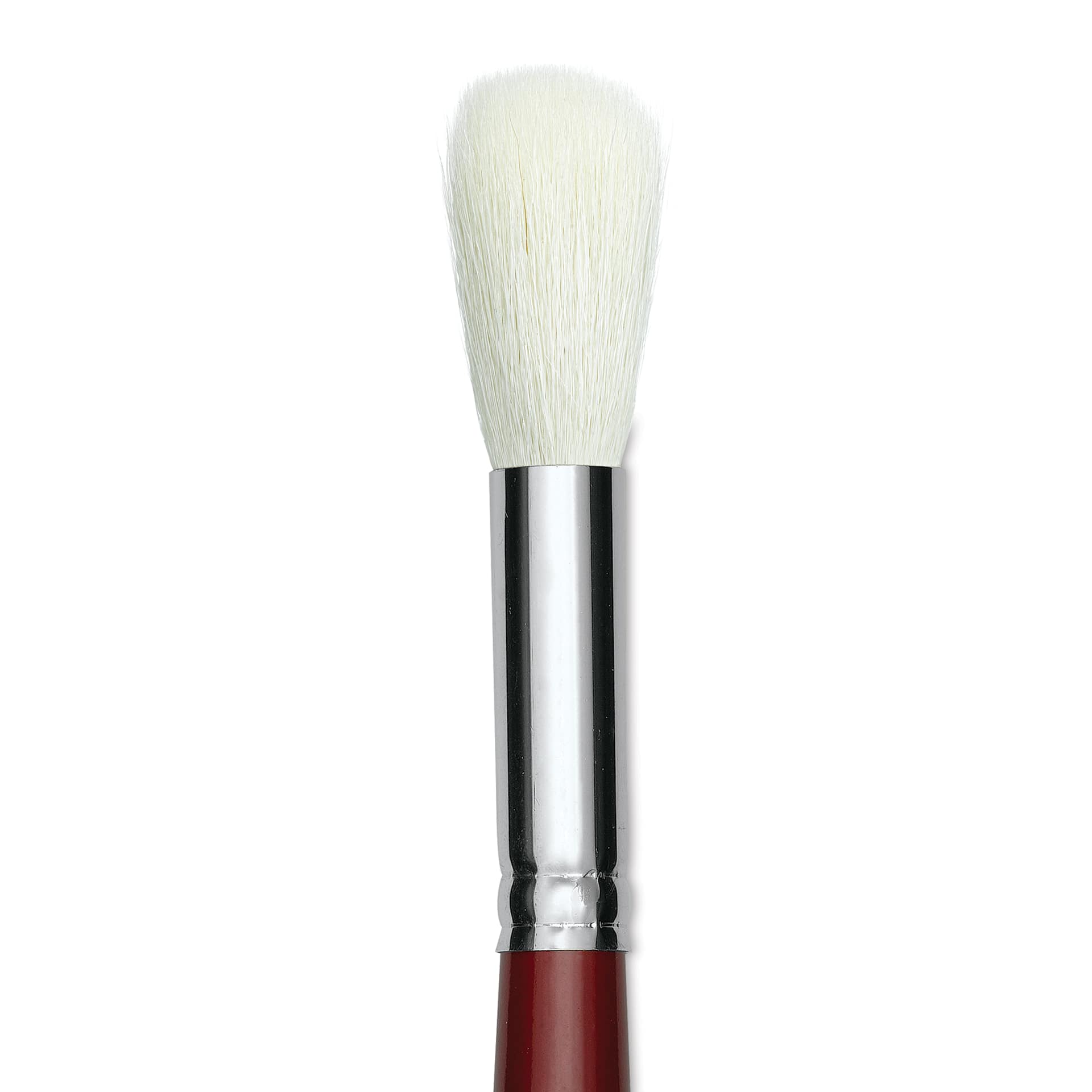 Silver Brush White Synthetic Goat Silver Mop Brush - Round, Size 14, Short Handle (close-up)