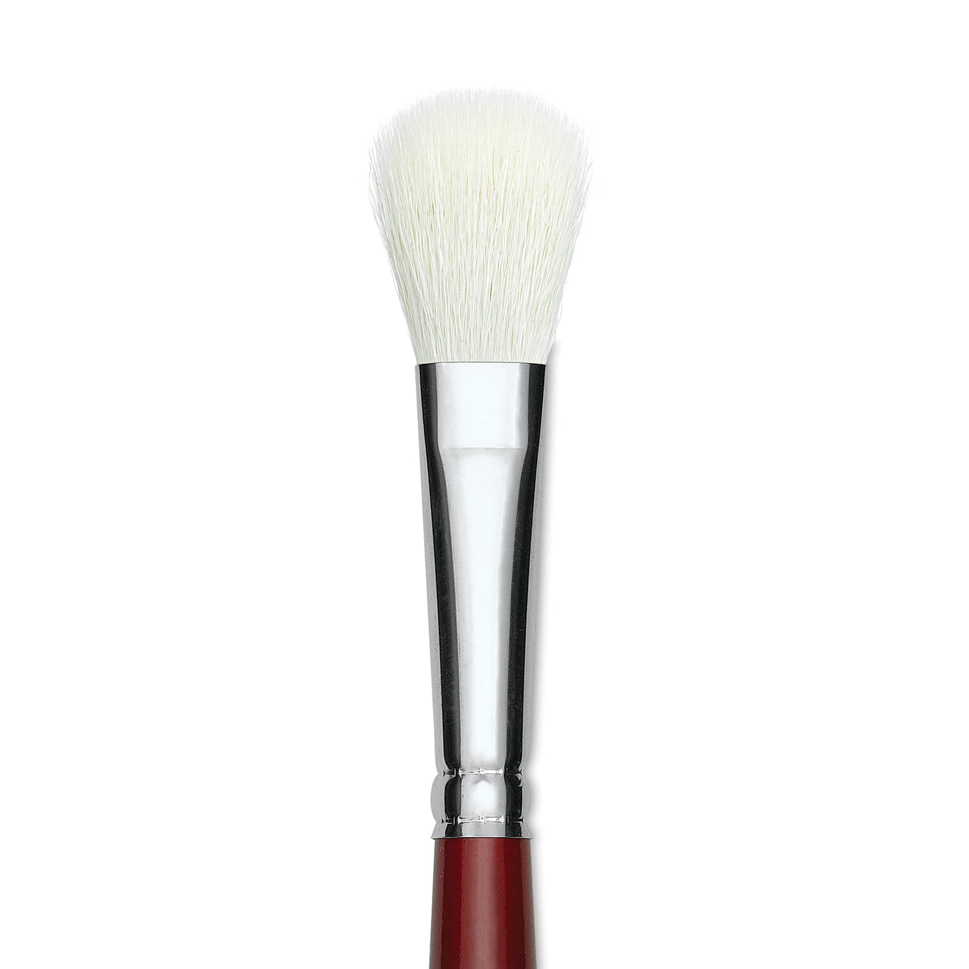 Silver Brush White Synthetic Goat Silver Mop Brush - Oval, Size 1/2", Short Handle (close-up)