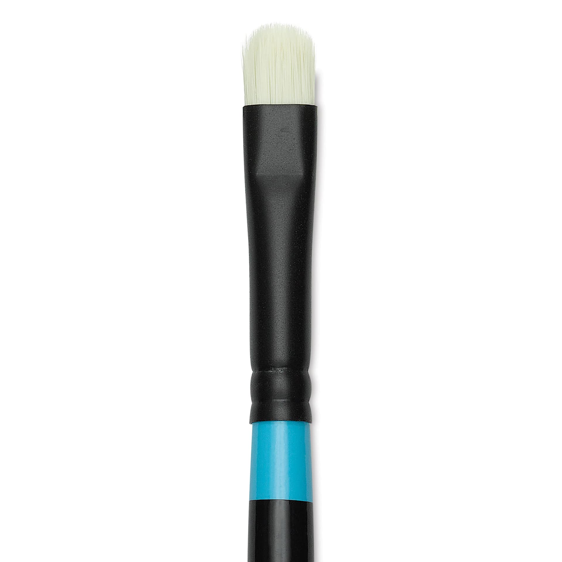 Princeton Series 6500 Aspen Synthetic Brush - Size 4, Short Oval Filbert, Long Handle, close-up