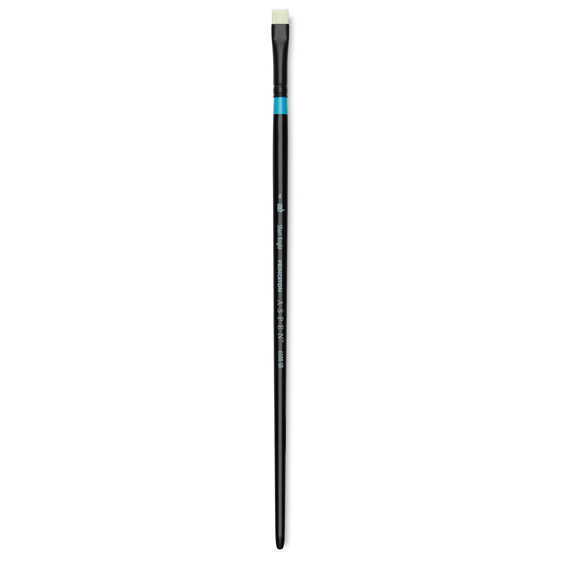 Princeton Series 6500 Aspen Synthetic Brush - Size 4, Short Bright, Long Handle