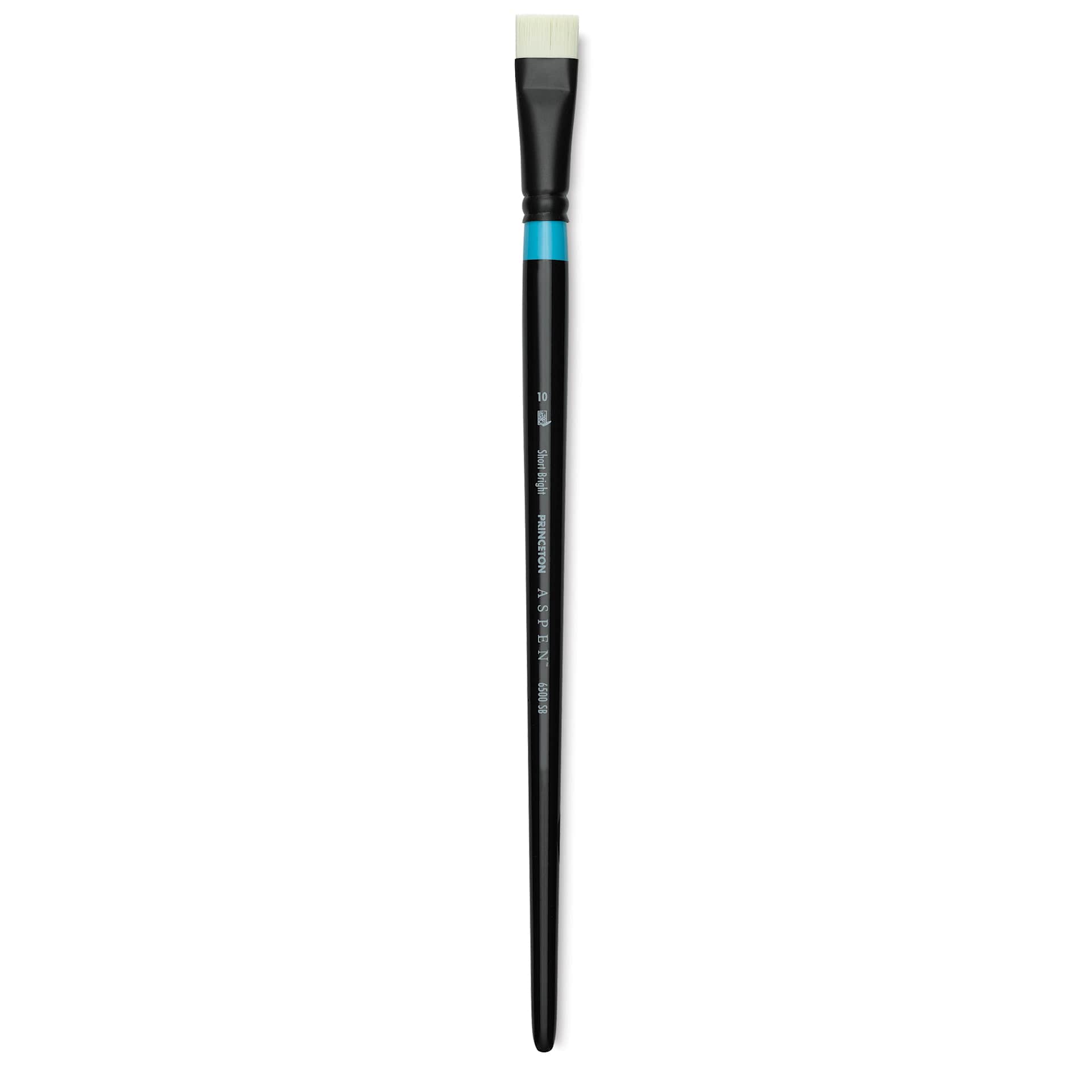 Princeton Series 6500 Aspen Synthetic Brush - Size 10, Short Bright, Long Handle