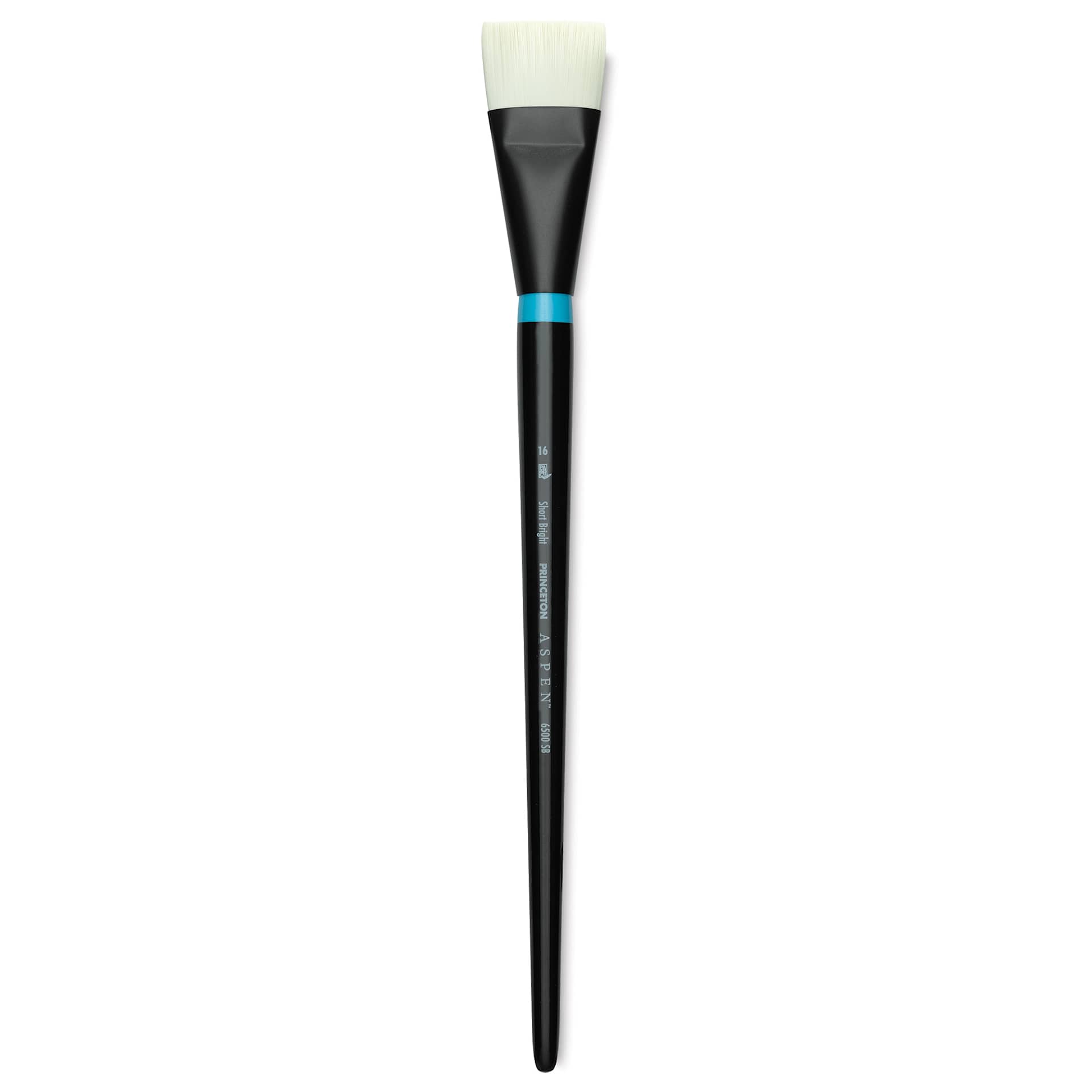 Princeton Series 6500 Aspen Synthetic Brush - Size 16, Short Bright, Long Handle